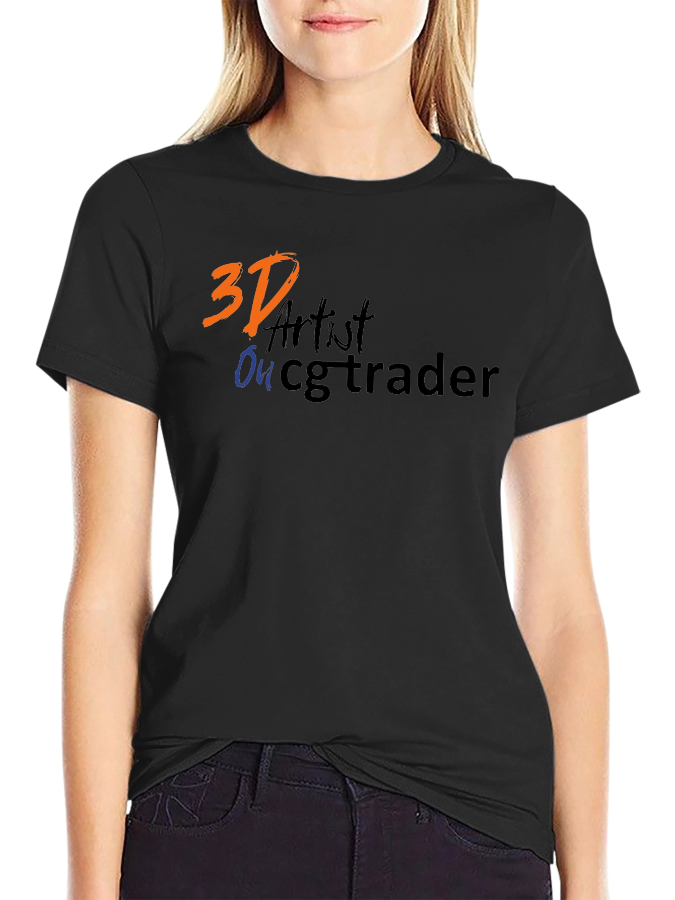 3D Artist on CGTrader Black T-Shirt