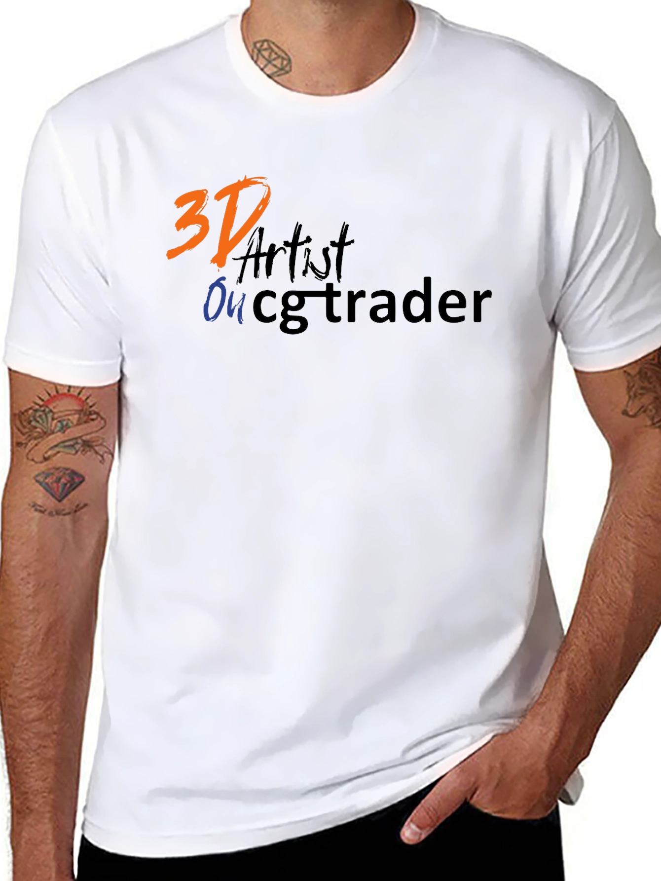 3D Artist on CGTrader Black T-Shirt