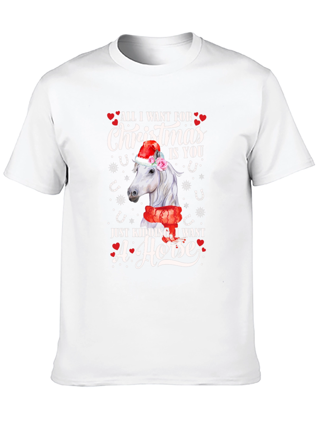Christmas Horse Graphic T-Shirt - Unisex Holiday Tee