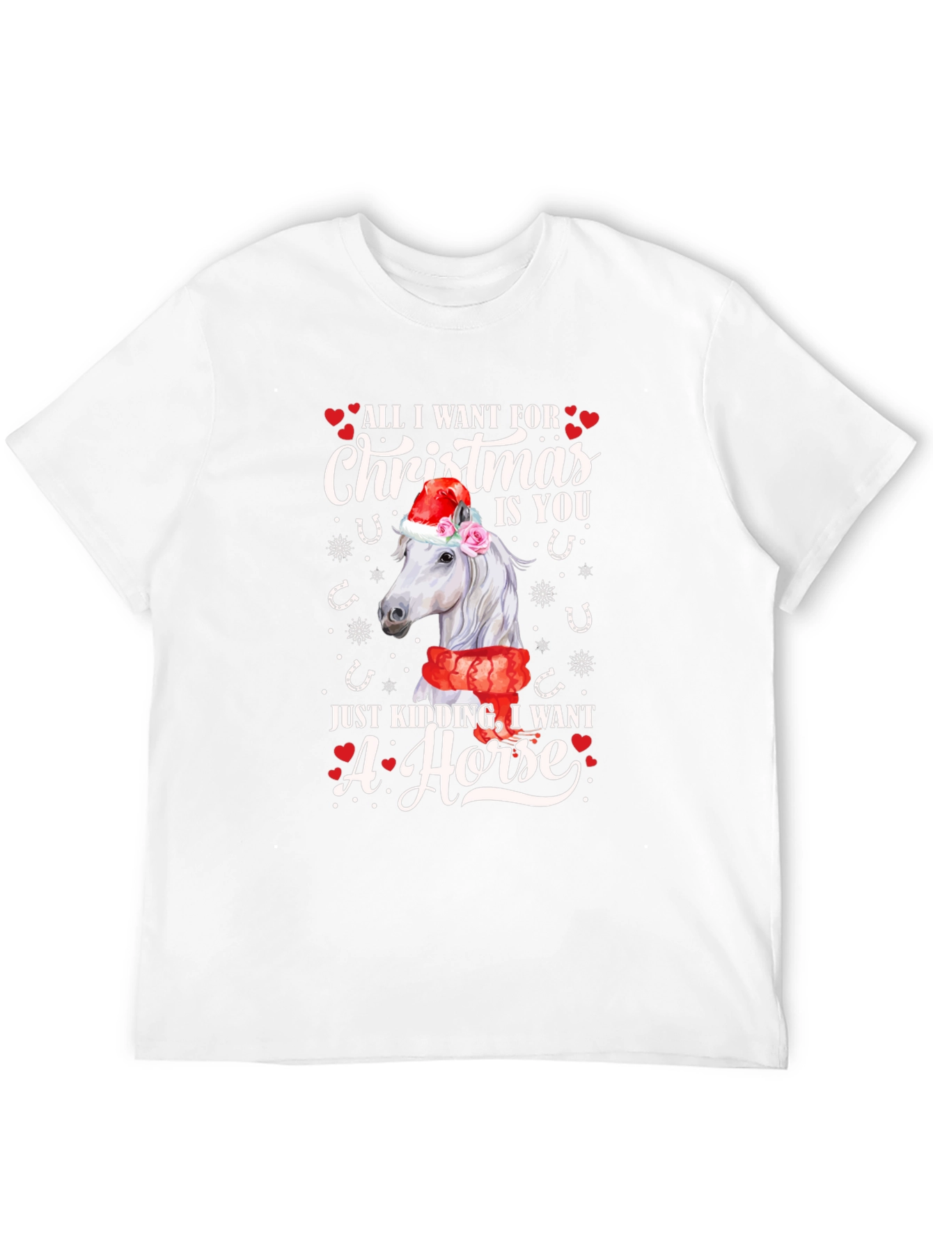 Christmas Horse Graphic T-Shirt - Unisex Holiday Tee