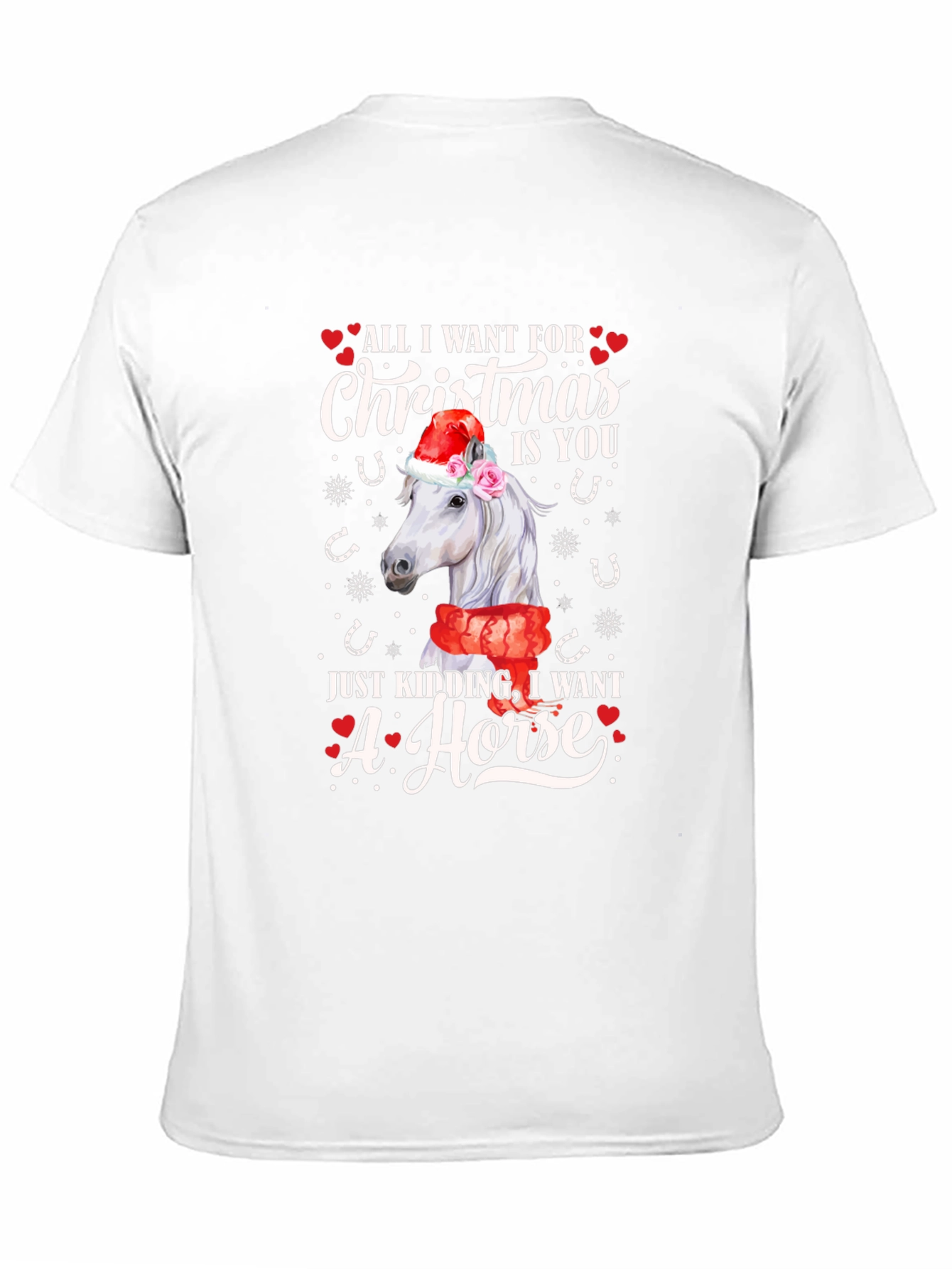 Christmas Horse Graphic T-Shirt - Unisex Holiday Tee
