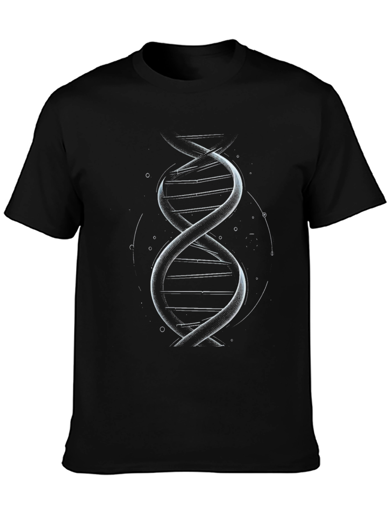DNA Graphic Print Black T-Shirt