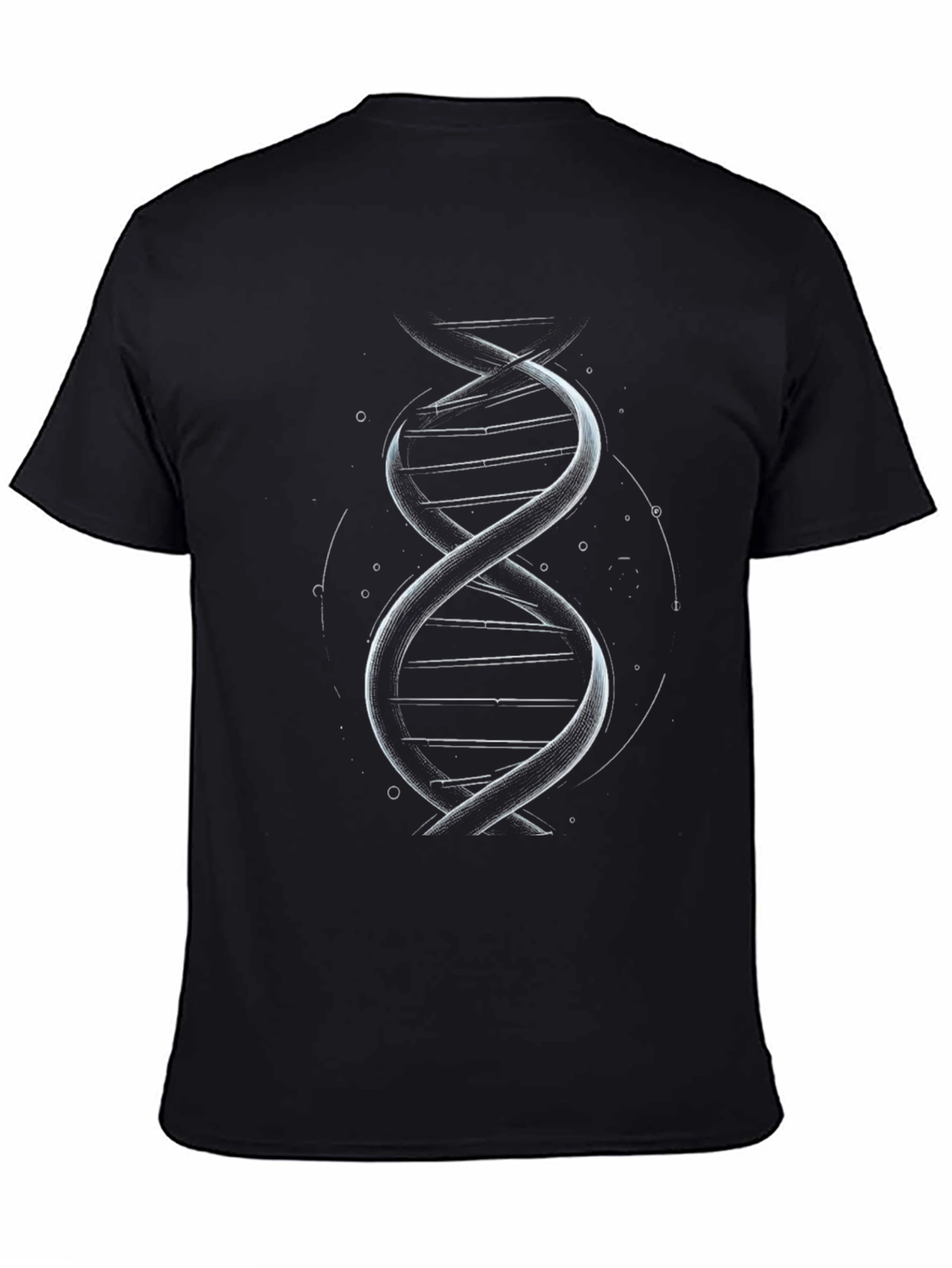 DNA Graphic Print Black T-Shirt