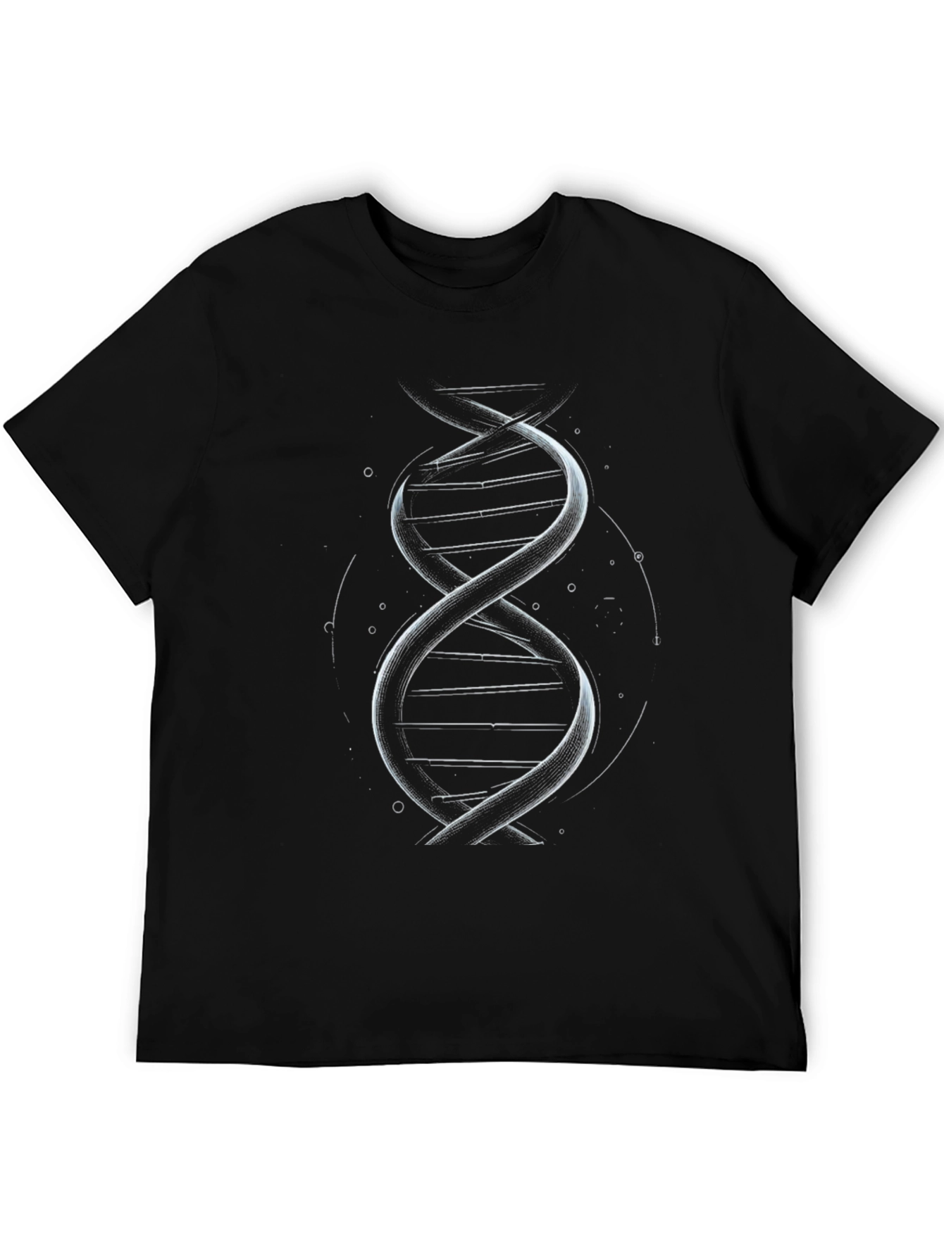 DNA Graphic Print Black T-Shirt