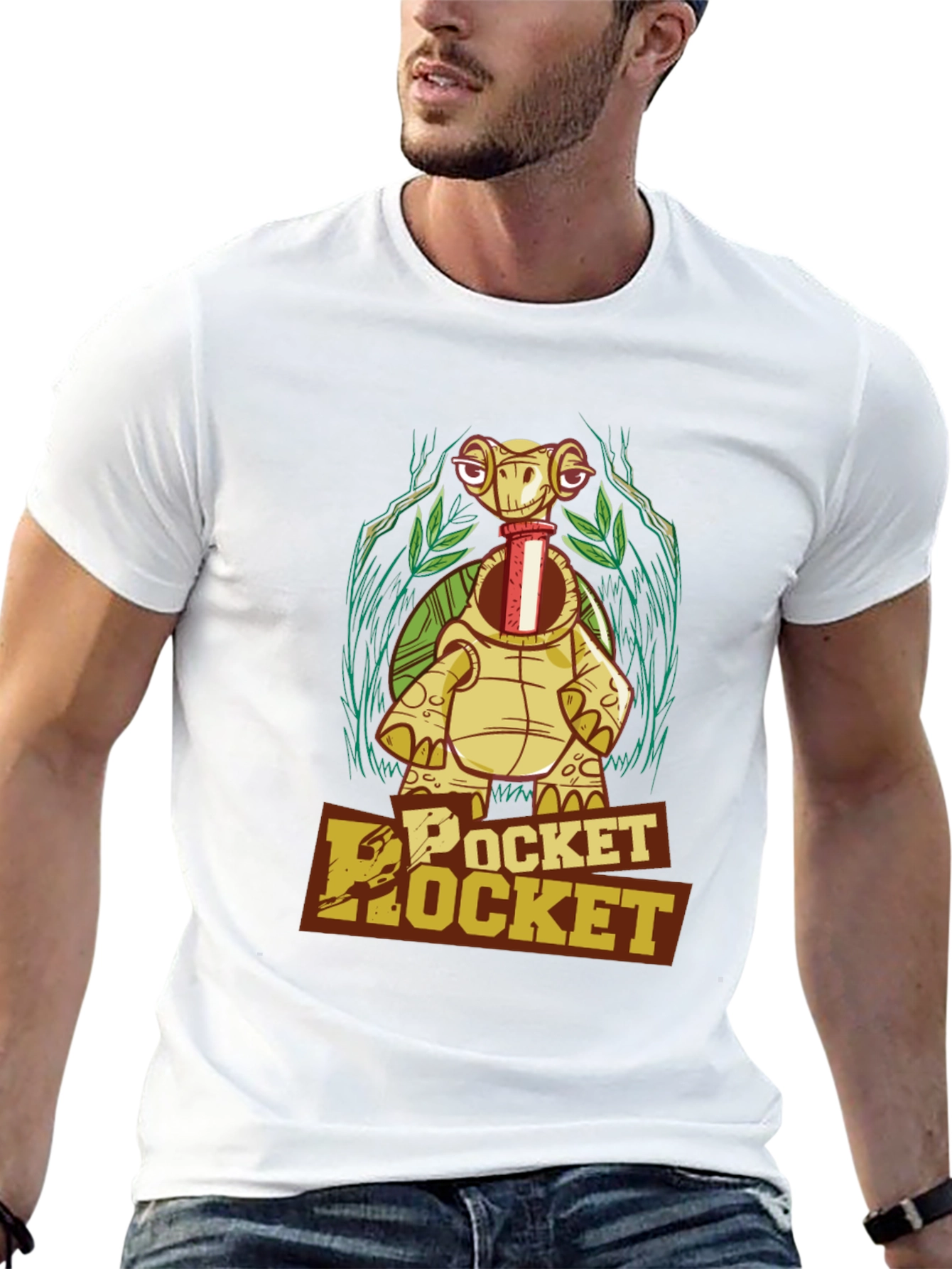 Pocket Rocket Turtle Graphic T-Shirt