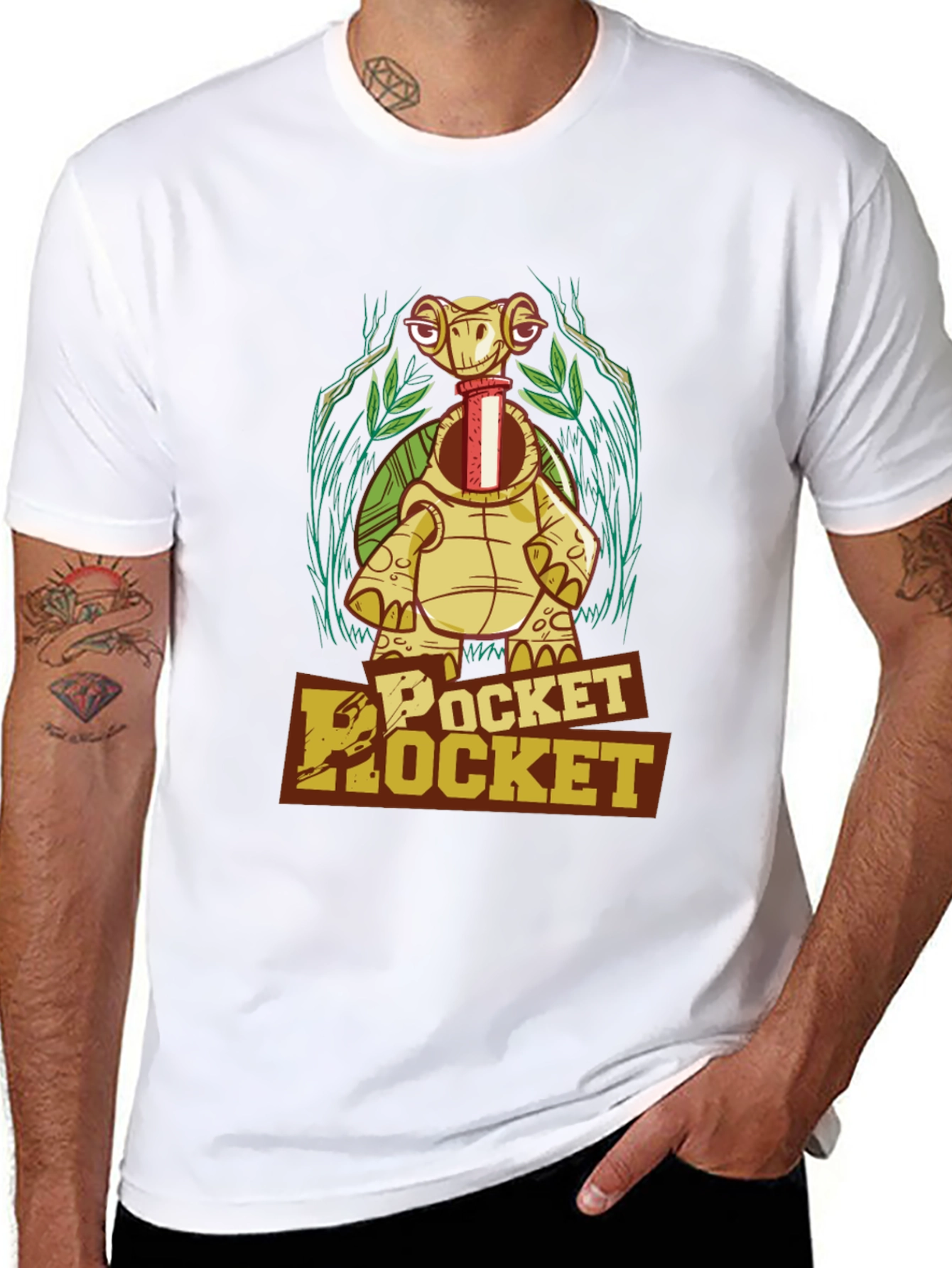 Pocket Rocket Turtle Graphic T-Shirt