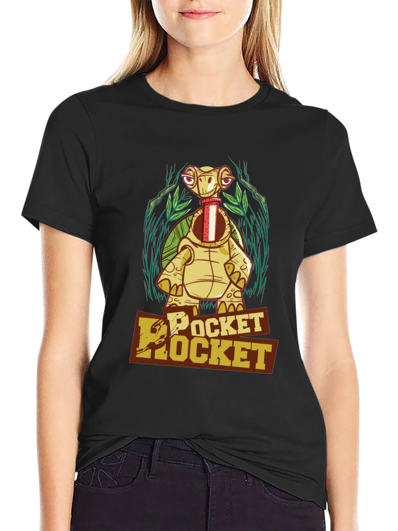 Pocket Rocket Turtle Graphic T-Shirt