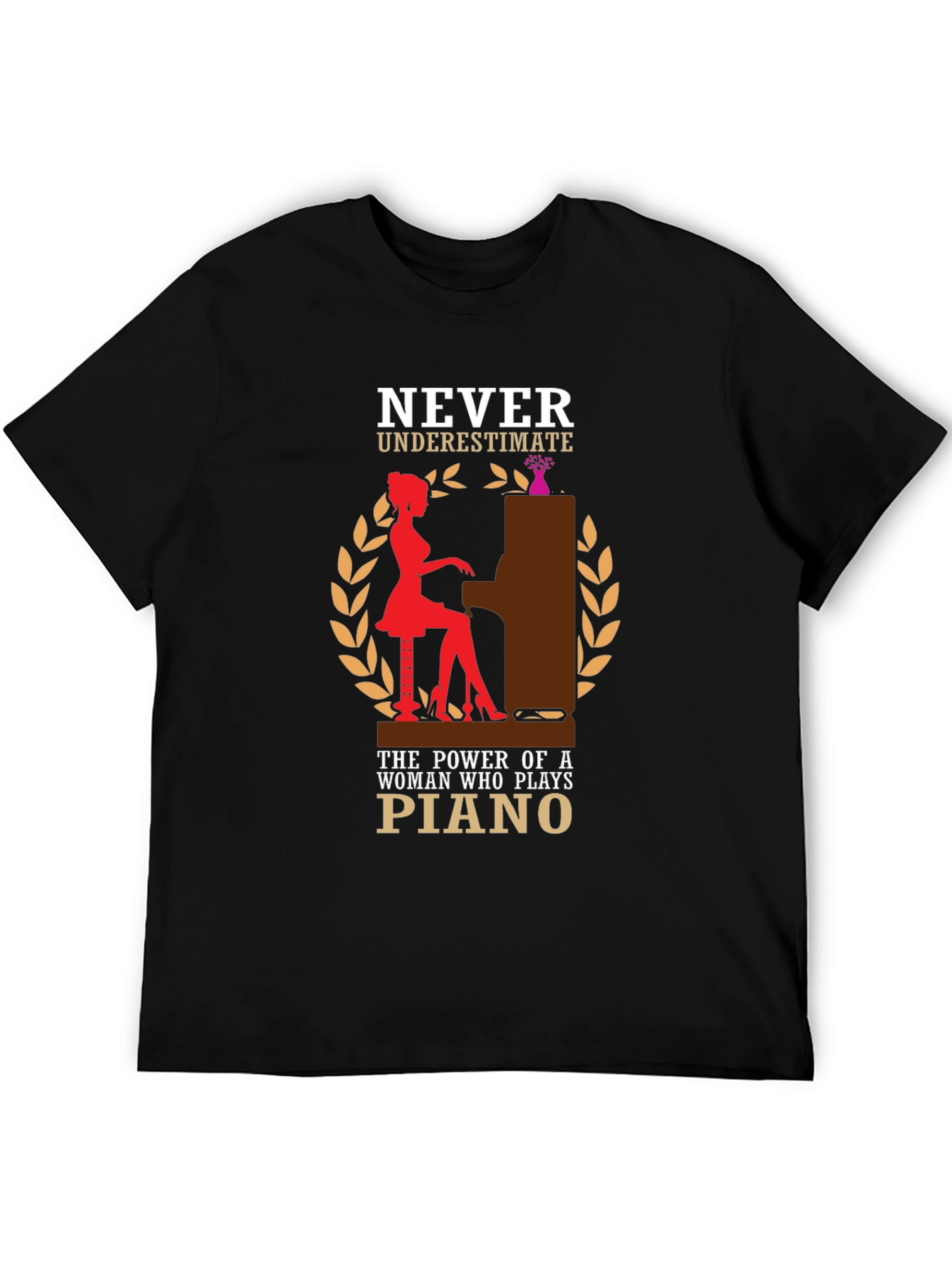 Piano Player Graphic T-Shirt - Never Underestimate