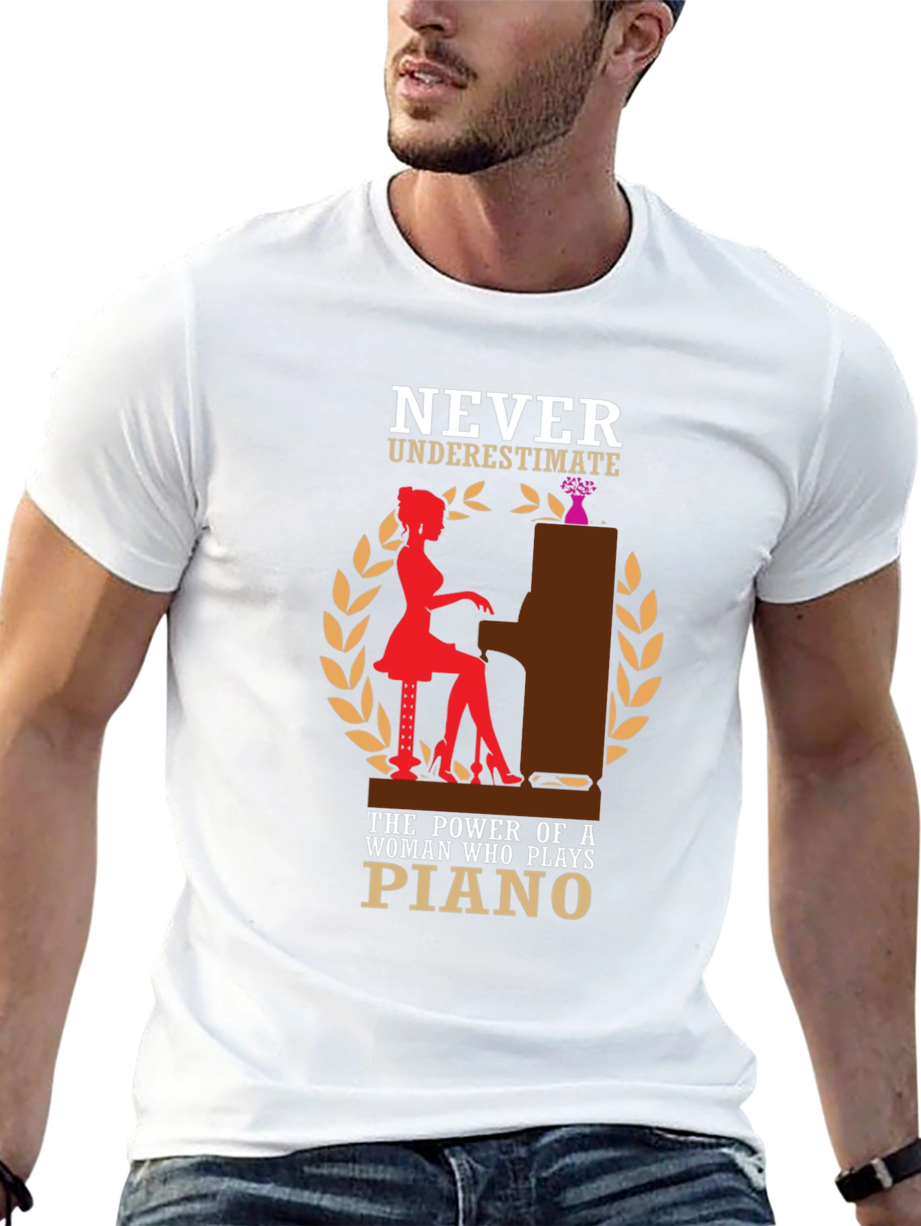 Piano Player Graphic T-Shirt - Never Underestimate