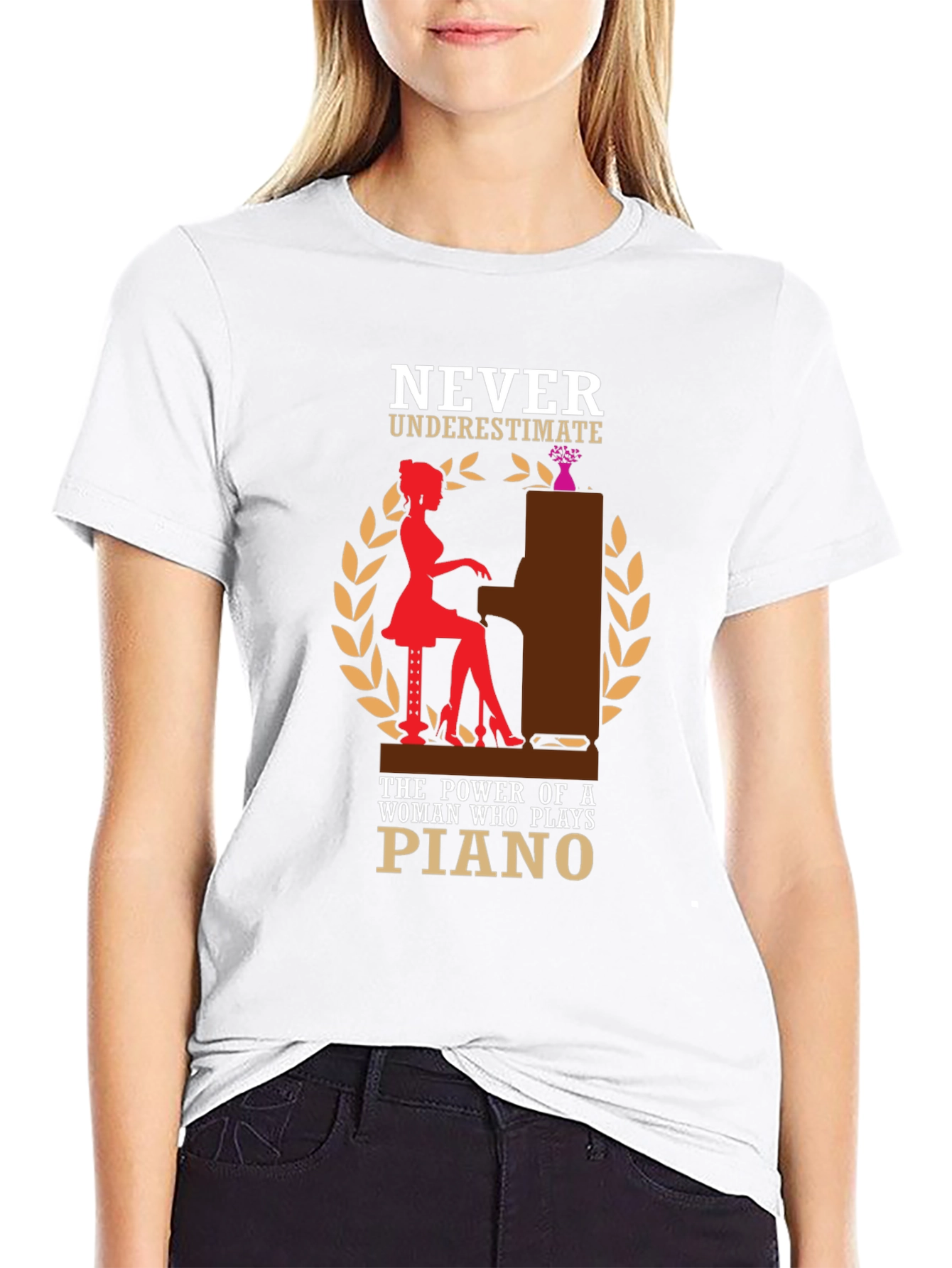 Piano Player Graphic T-Shirt - Never Underestimate