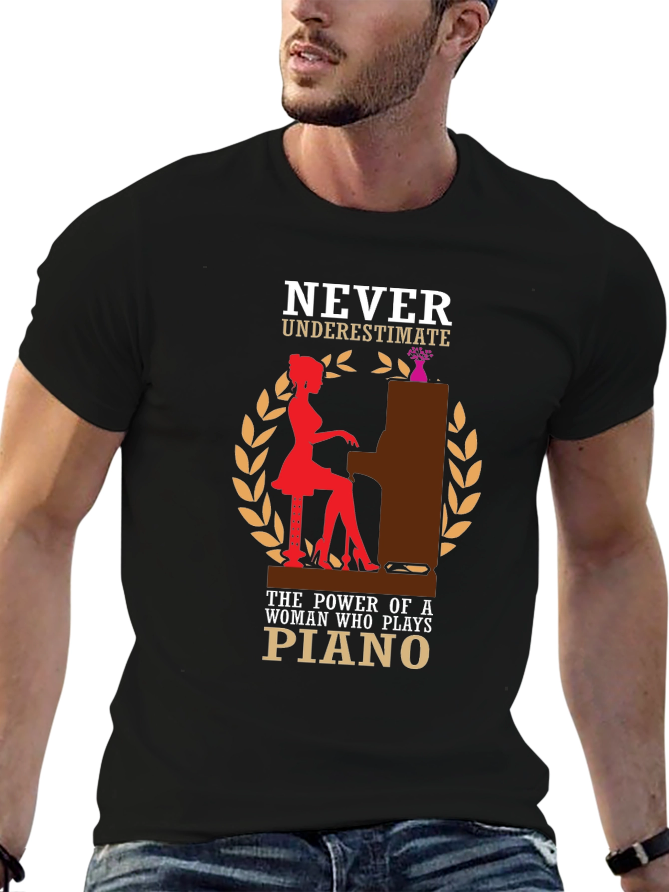Piano Player Graphic T-Shirt - Never Underestimate