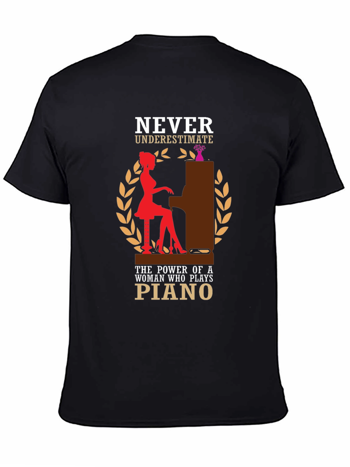 Piano Player Graphic T-Shirt - Never Underestimate