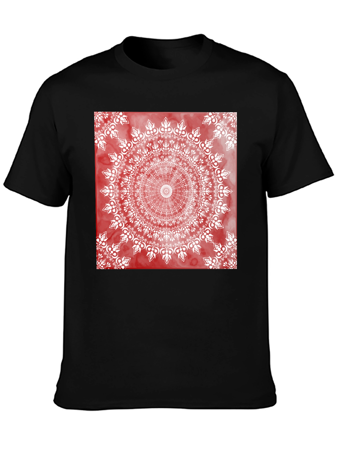 Red Mandala Graphic T-Shirt