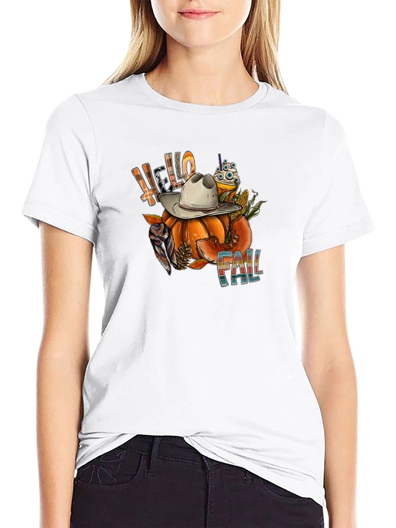 Fall Pumpkin Graphic Tee - Autumn Harvest Style