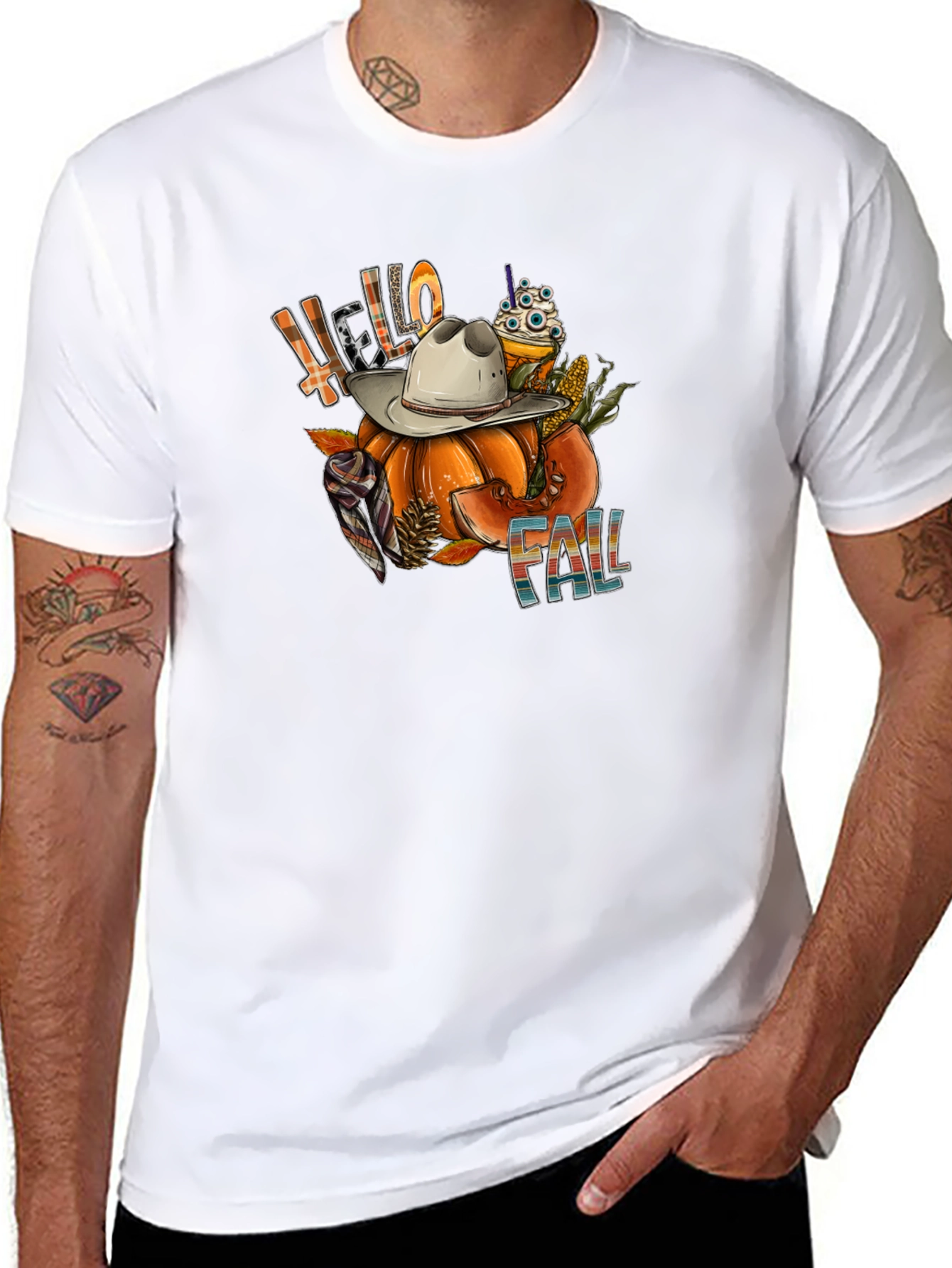 Fall Pumpkin Graphic Tee - Autumn Harvest Style