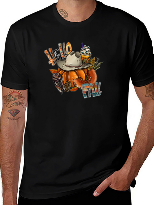 Fall Pumpkin Graphic Tee - Autumn Harvest Style