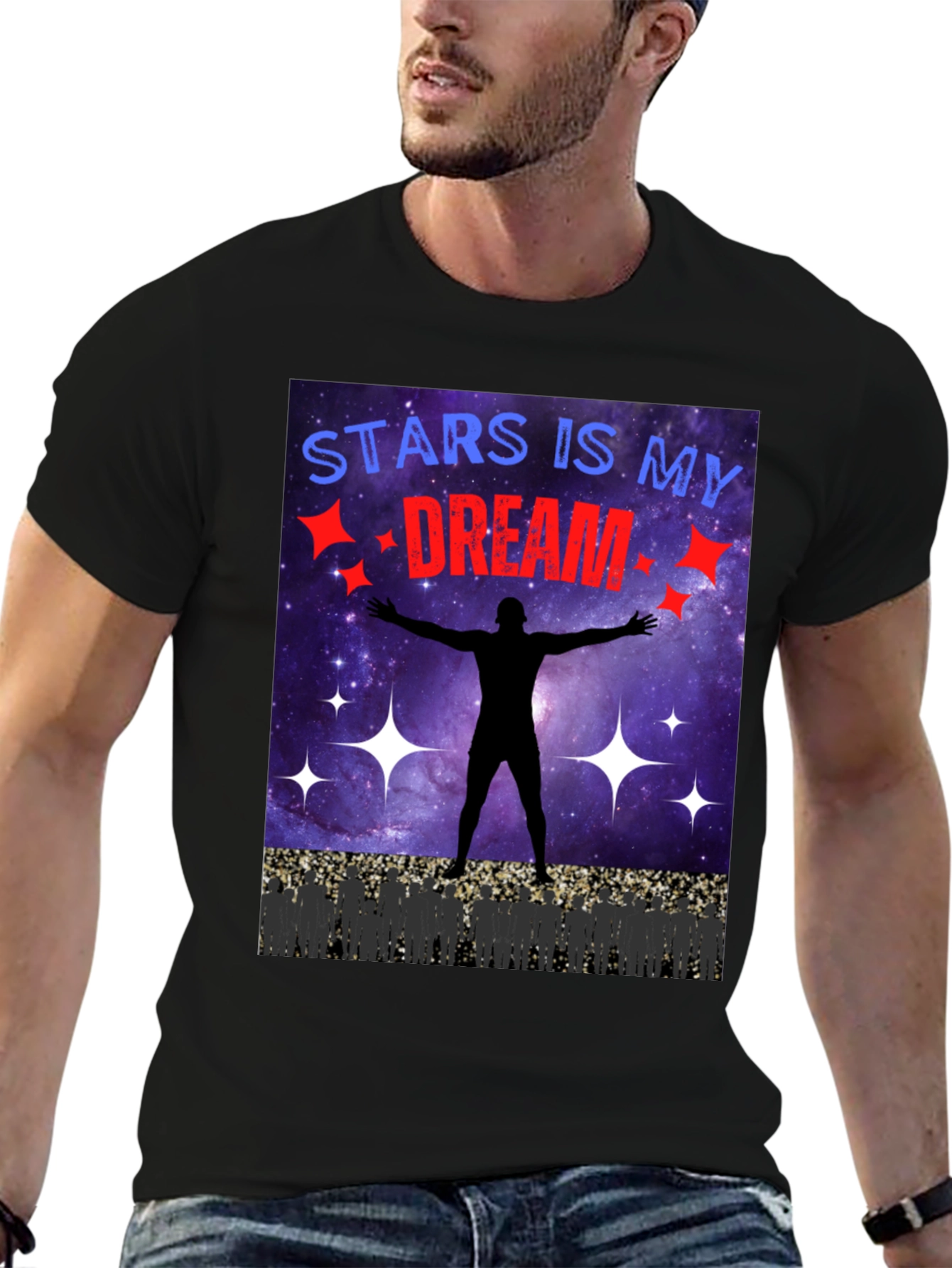 Stars Is My Dream T-Shirt - Black