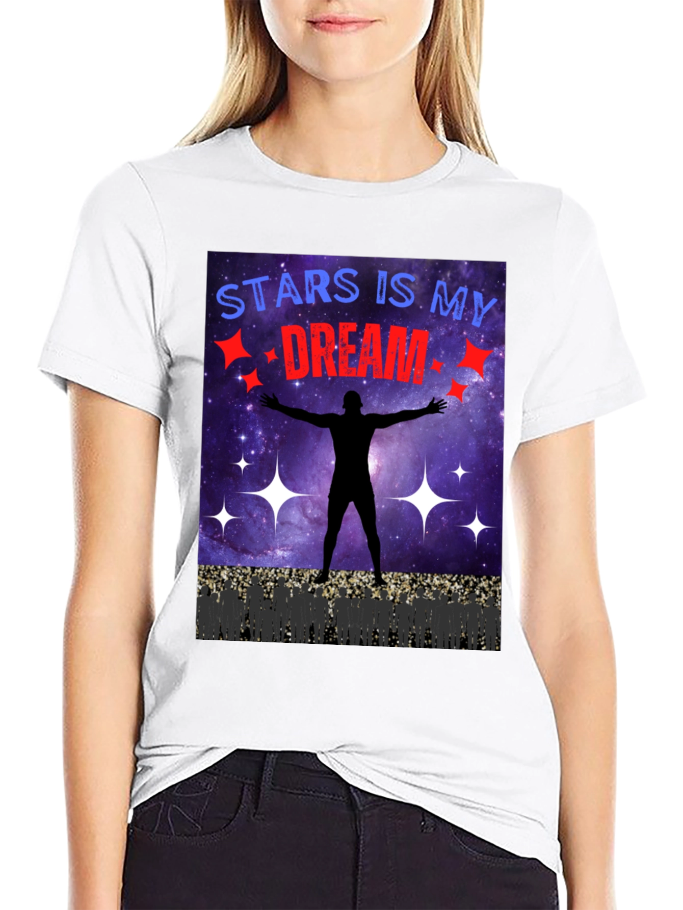 Stars Is My Dream T-Shirt - Black