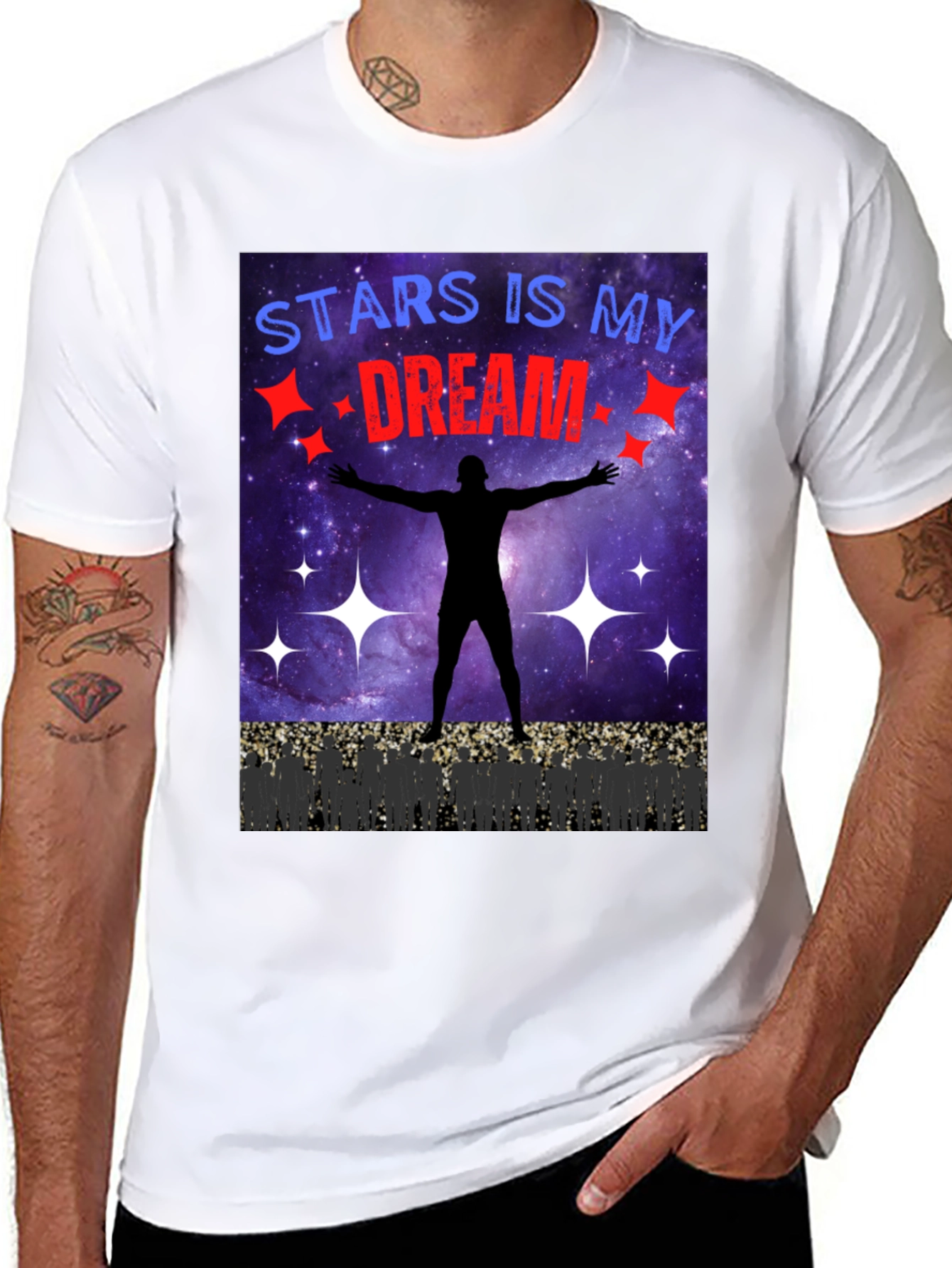 Stars Is My Dream T-Shirt - Black