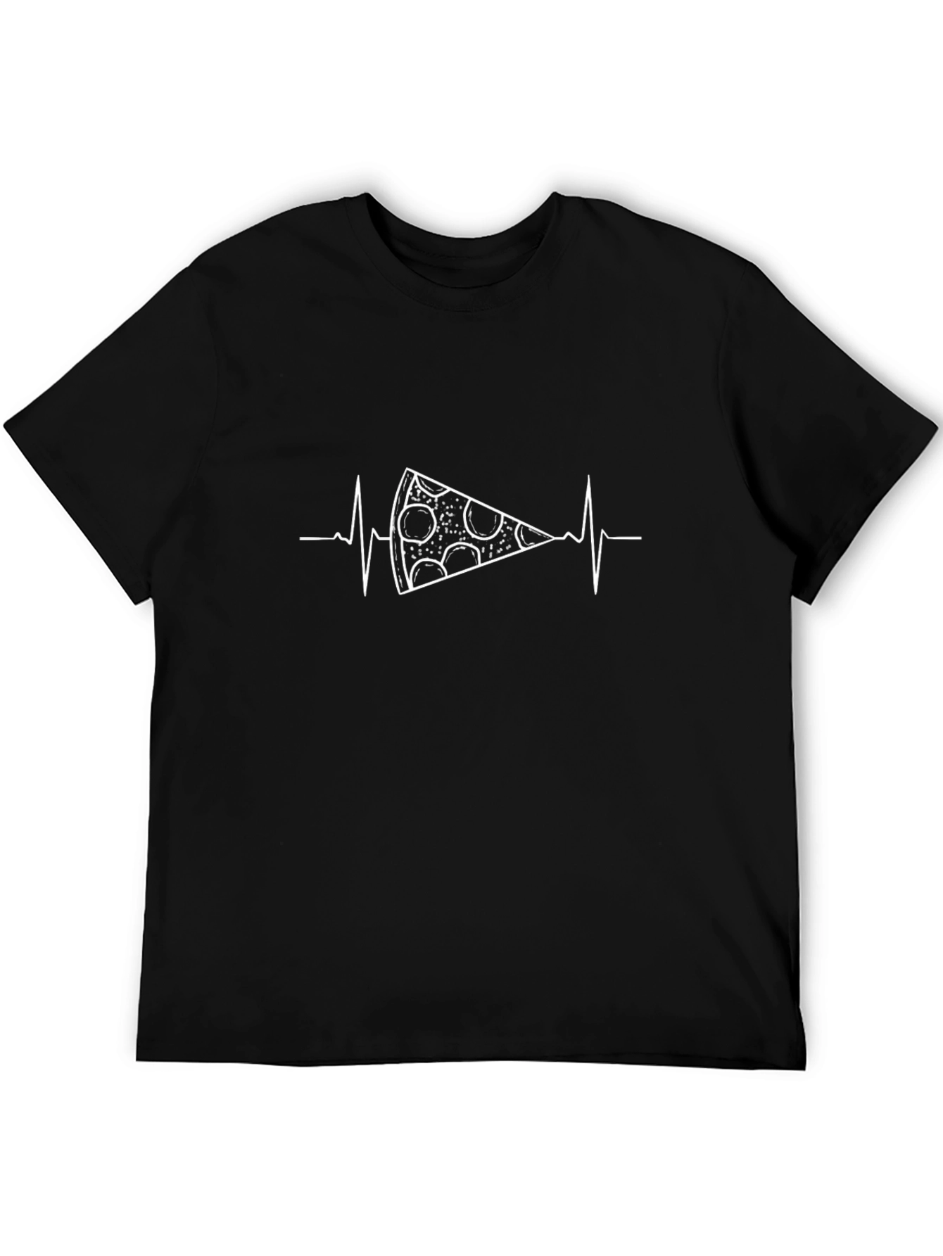 Pizza Heartbeat Graphic T-Shirt - Casual Comfort