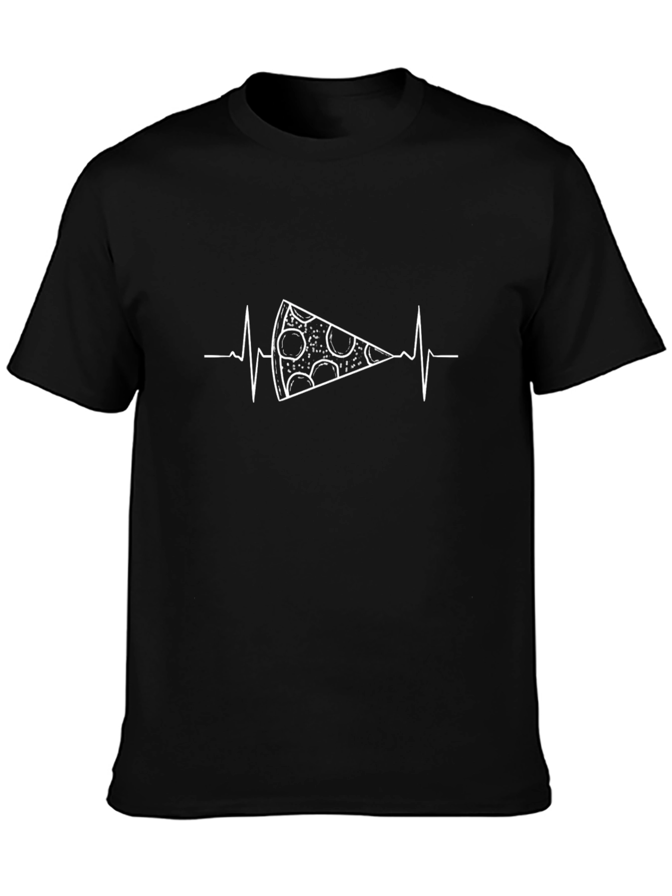Pizza Heartbeat Graphic T-Shirt - Casual Comfort