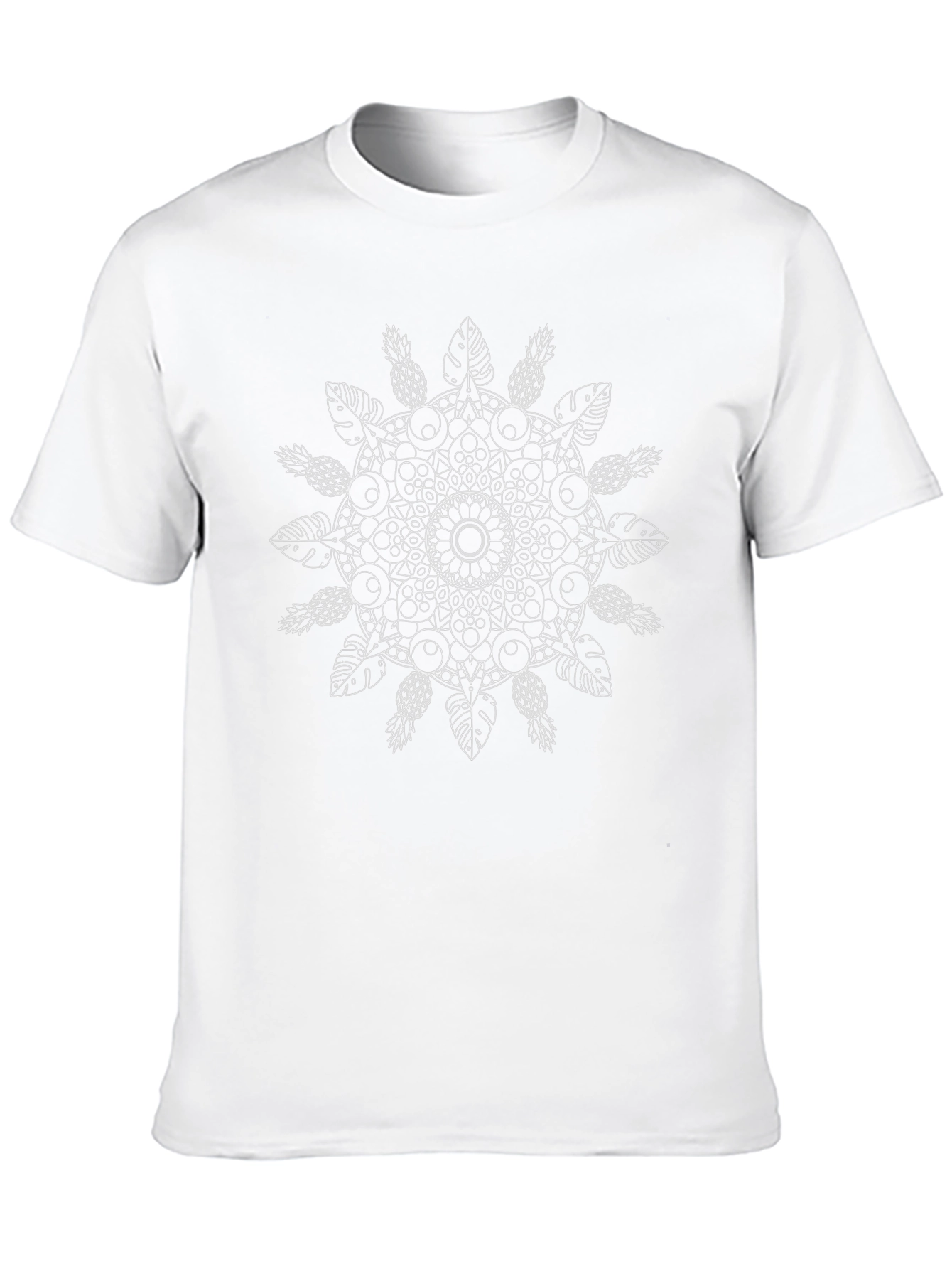 Black Pineapple Mandala T-Shirt