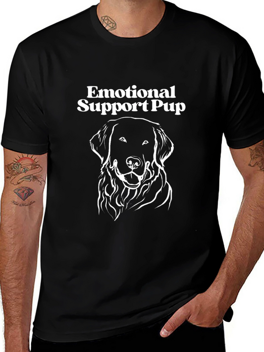 Emotional Support Pup T-Shirt - Black