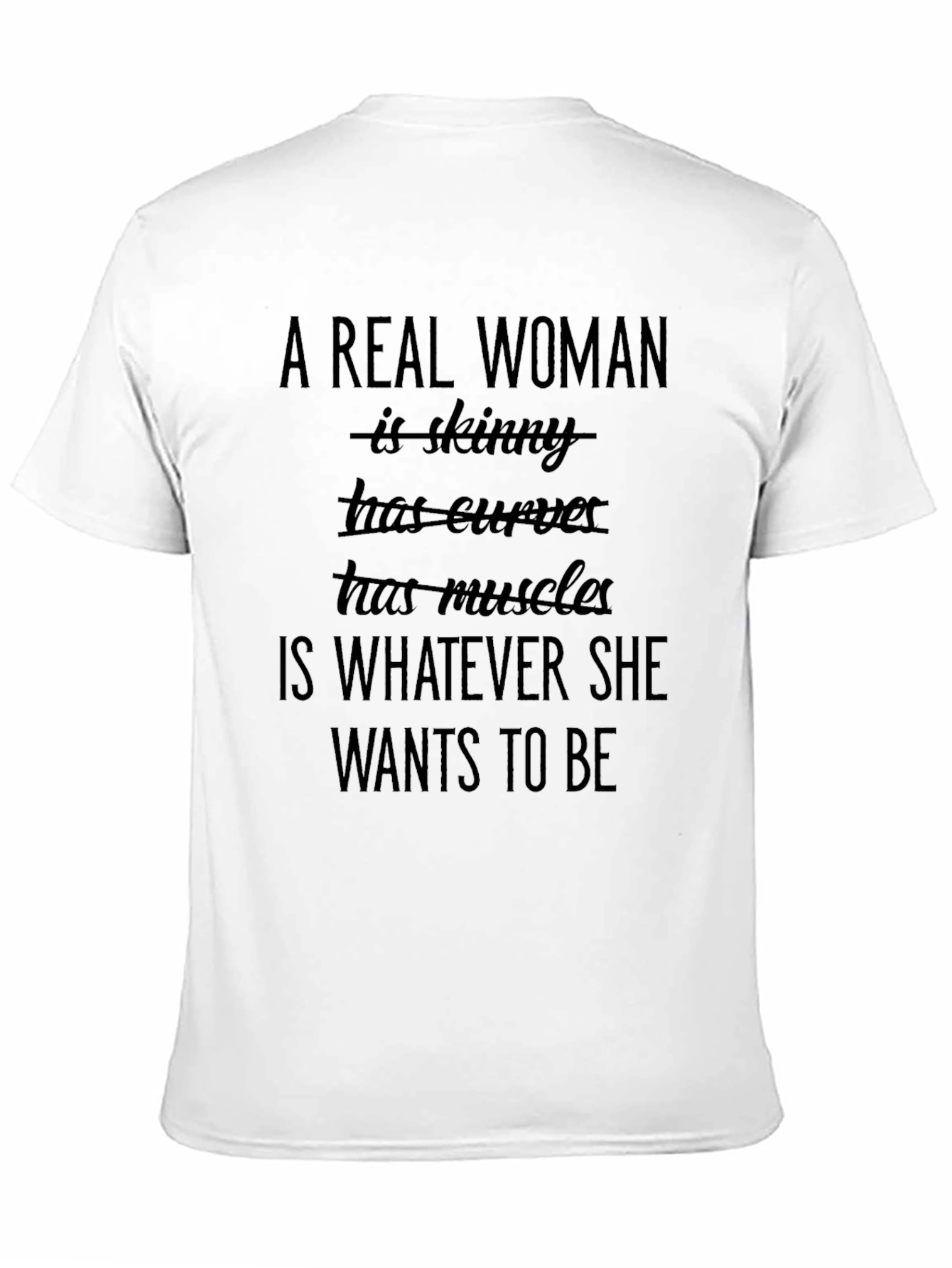 Empowering A Real Woman Black T-Shirt