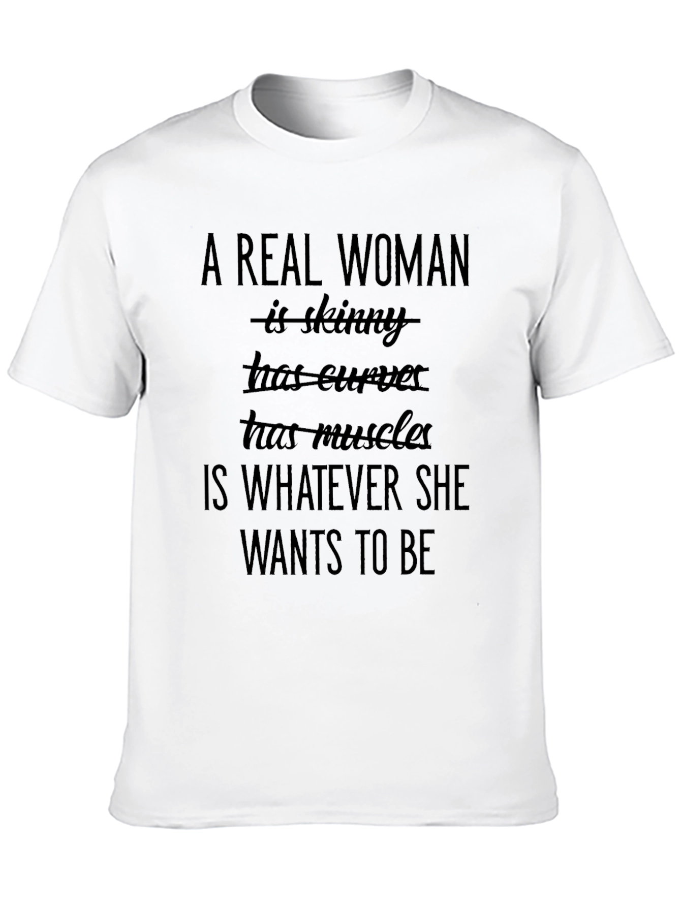 Empowering A Real Woman Black T-Shirt