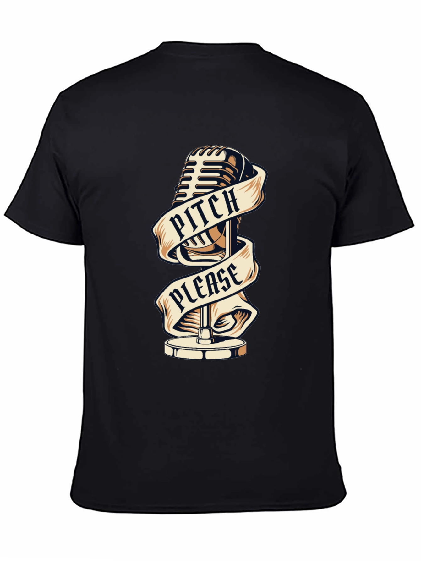 Pitch Please T-Shirt - Retro Microphone Graphic Tee
