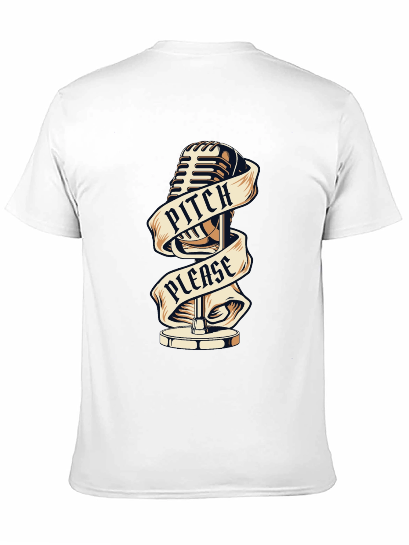 Pitch Please T-Shirt - Retro Microphone Graphic Tee