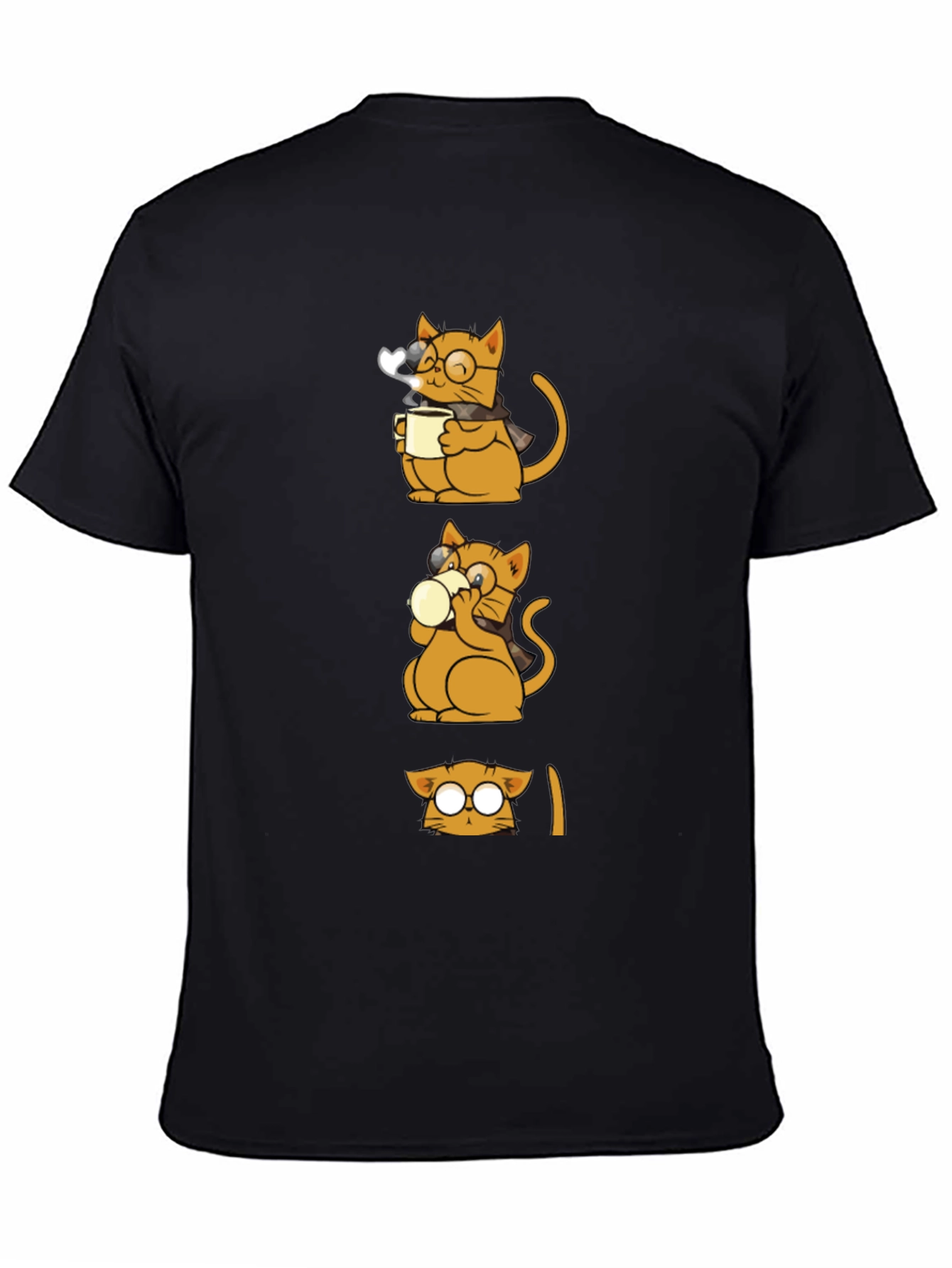 Cool Cat Coffee Lover Graphic Tee
