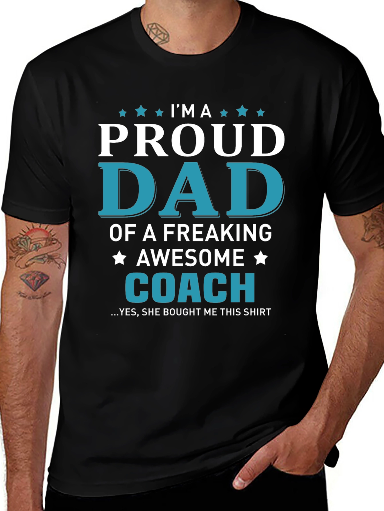 Proud Dad of a Coach Graphic T-Shirt