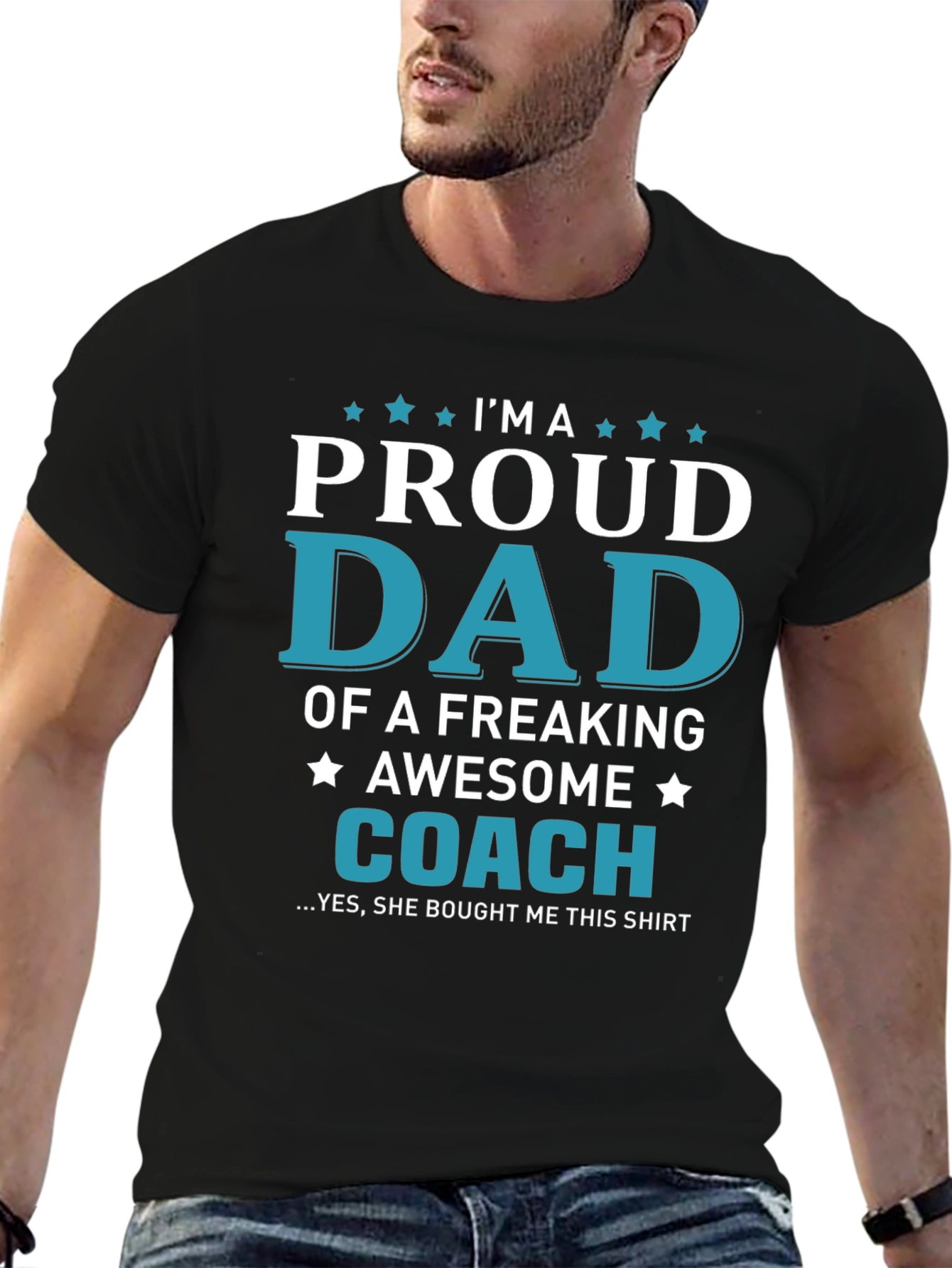 Proud Dad of a Coach Graphic T-Shirt