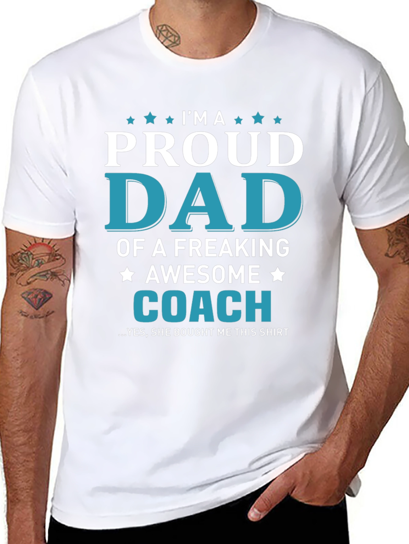 Proud Dad of a Coach Graphic T-Shirt