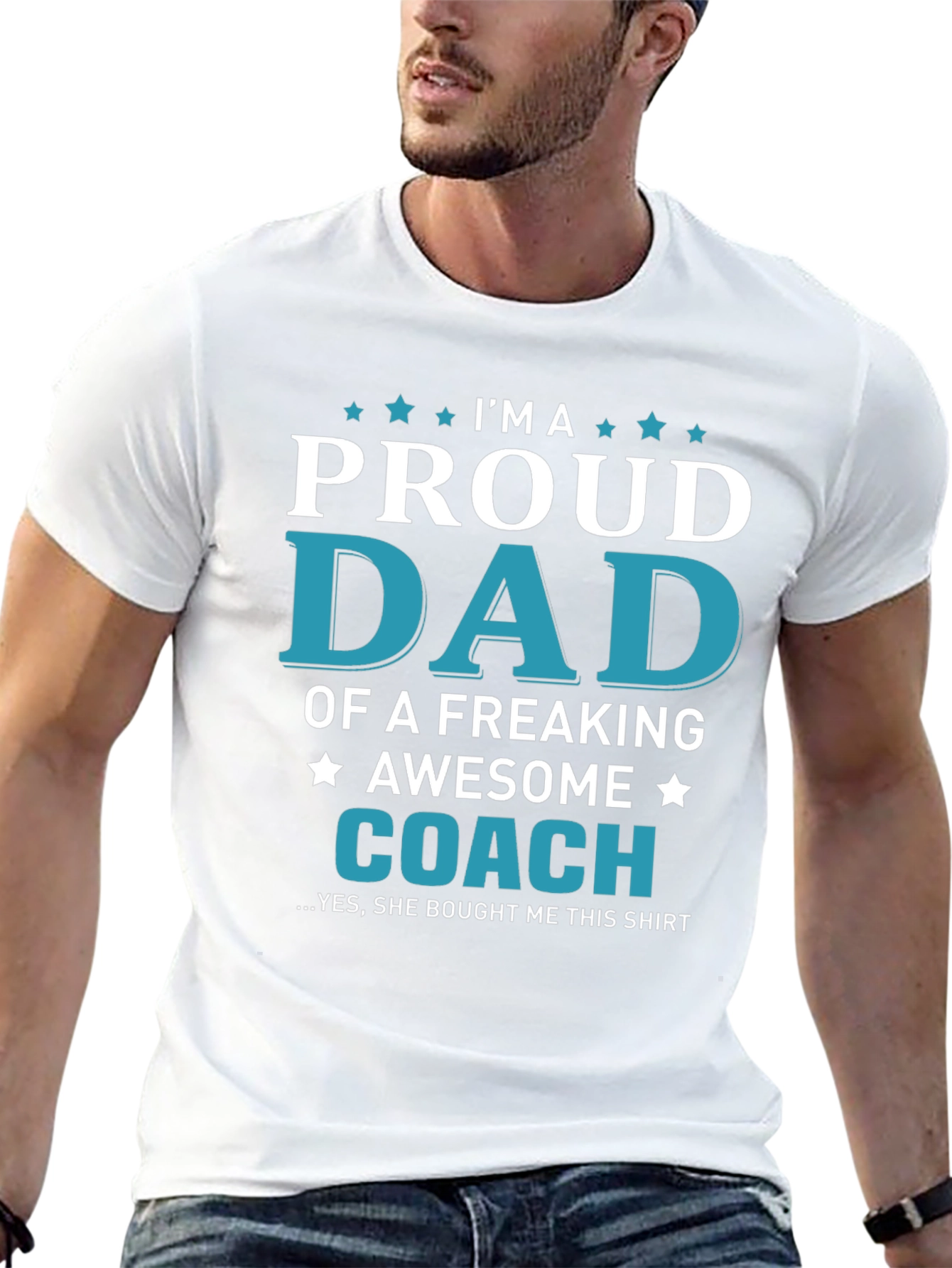 Proud Dad of a Coach Graphic T-Shirt