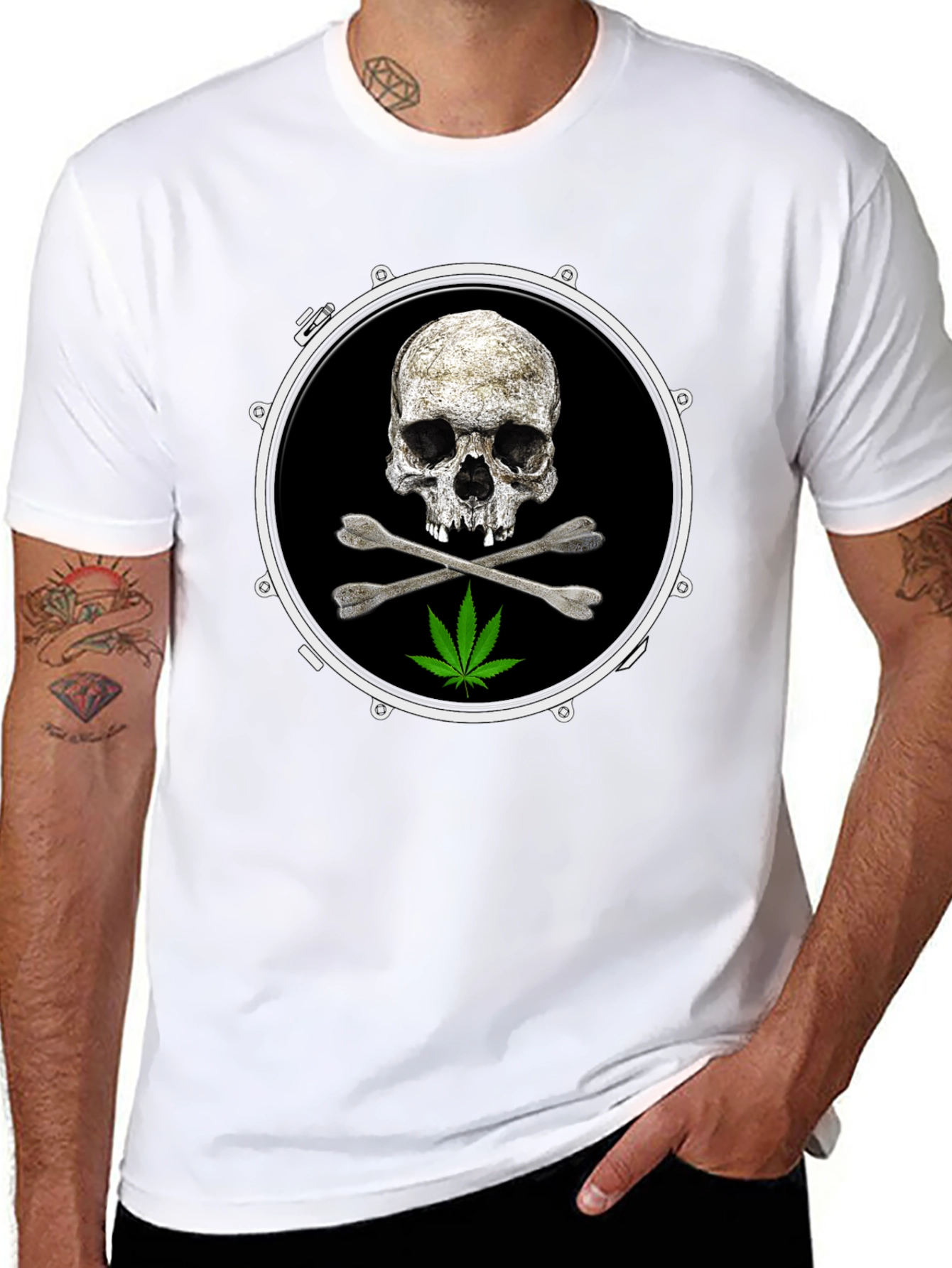 Skull & Crossbones Drum T-Shirt