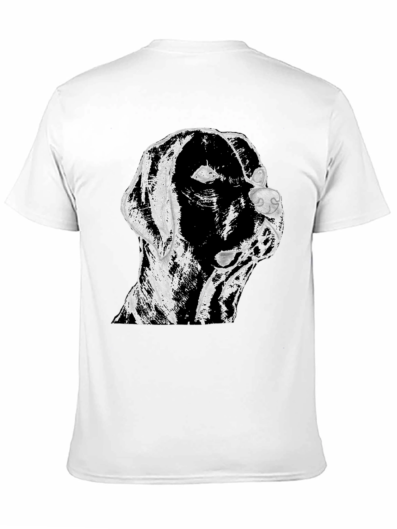 Dog Graphic Print T-Shirt Black