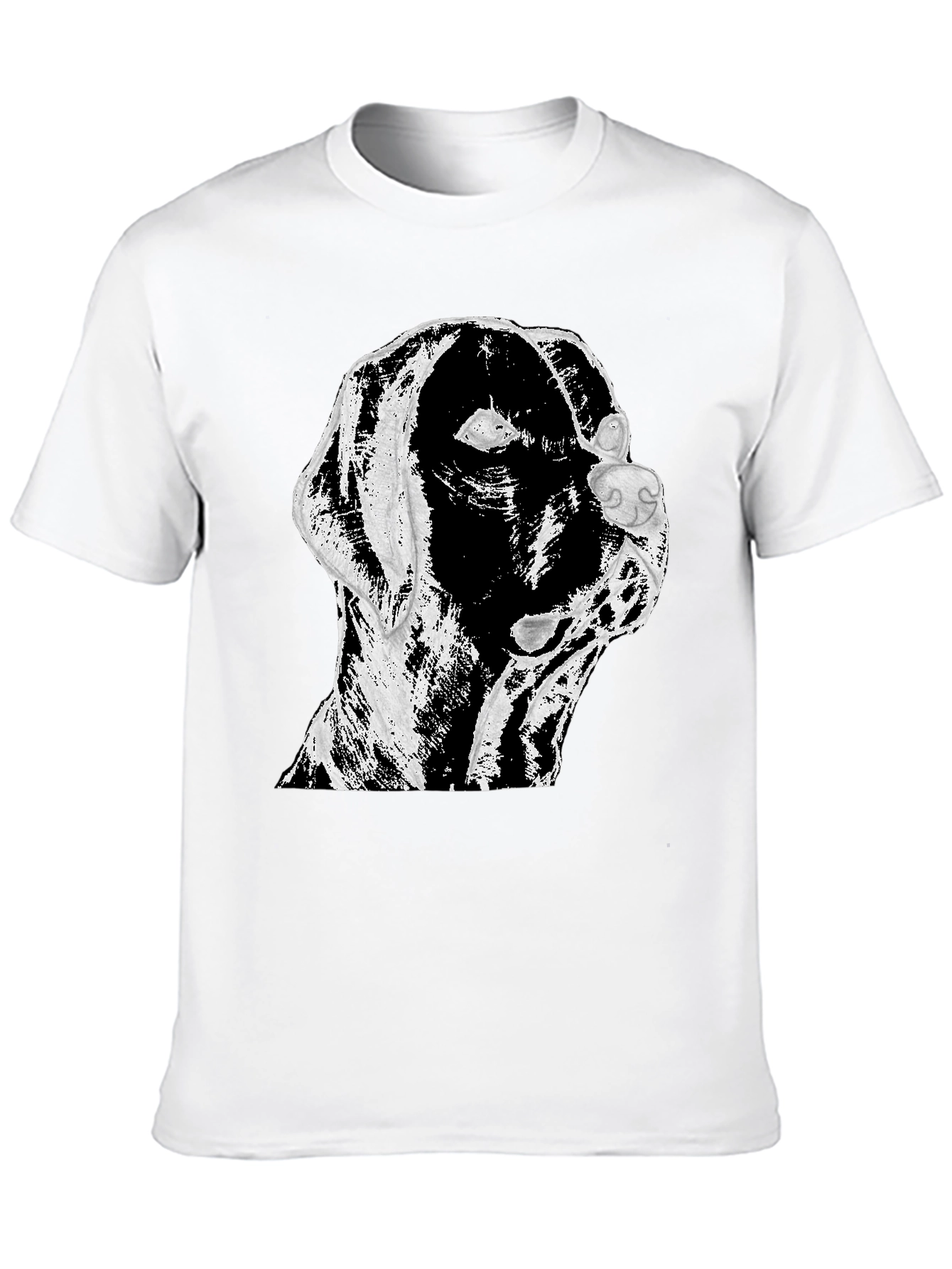 Dog Graphic Print T-Shirt Black