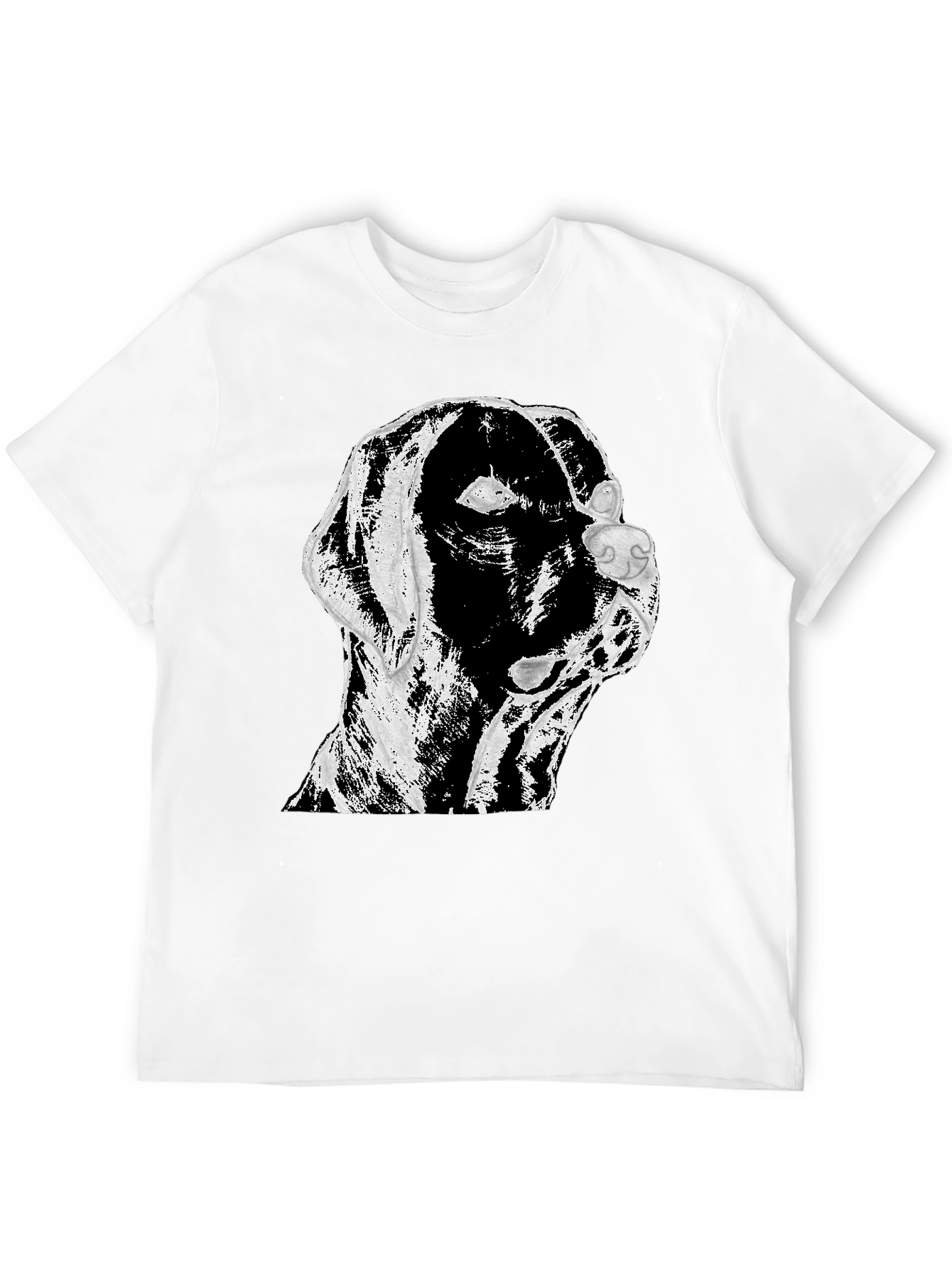Dog Graphic Print T-Shirt Black