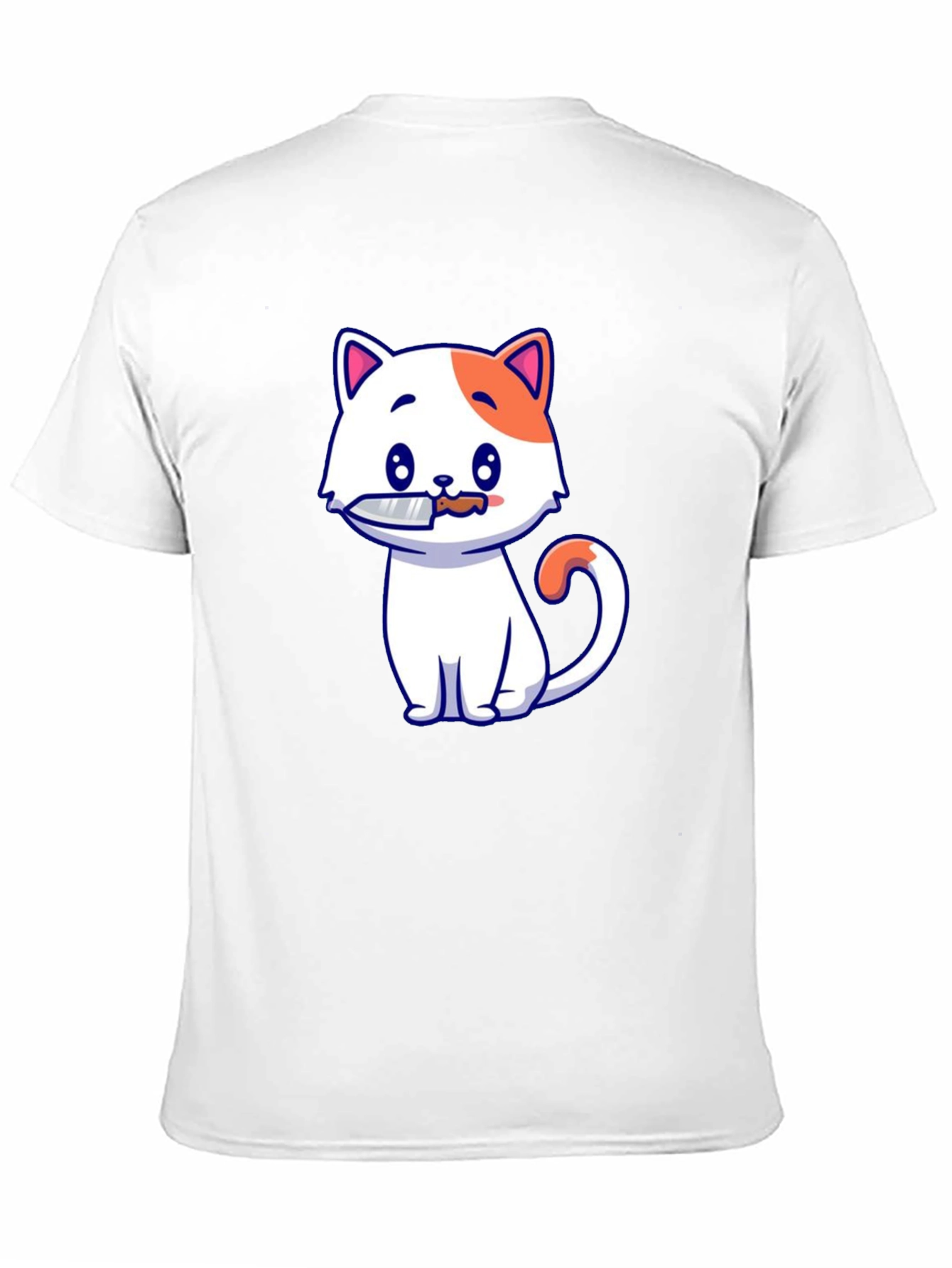 Cat With Knife T-Shirt - Funny Graphic Tee