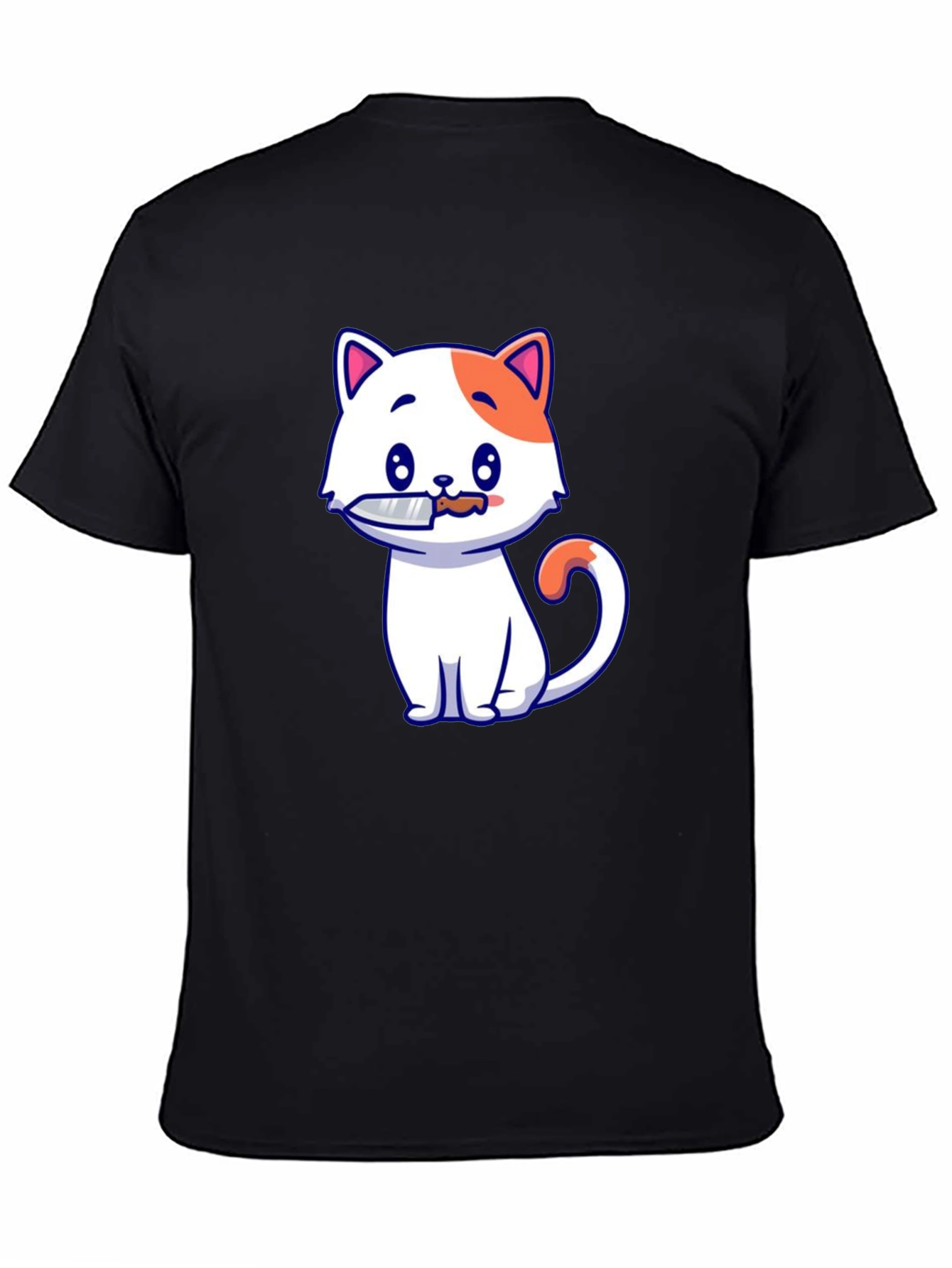 Cat With Knife T-Shirt - Funny Graphic Tee