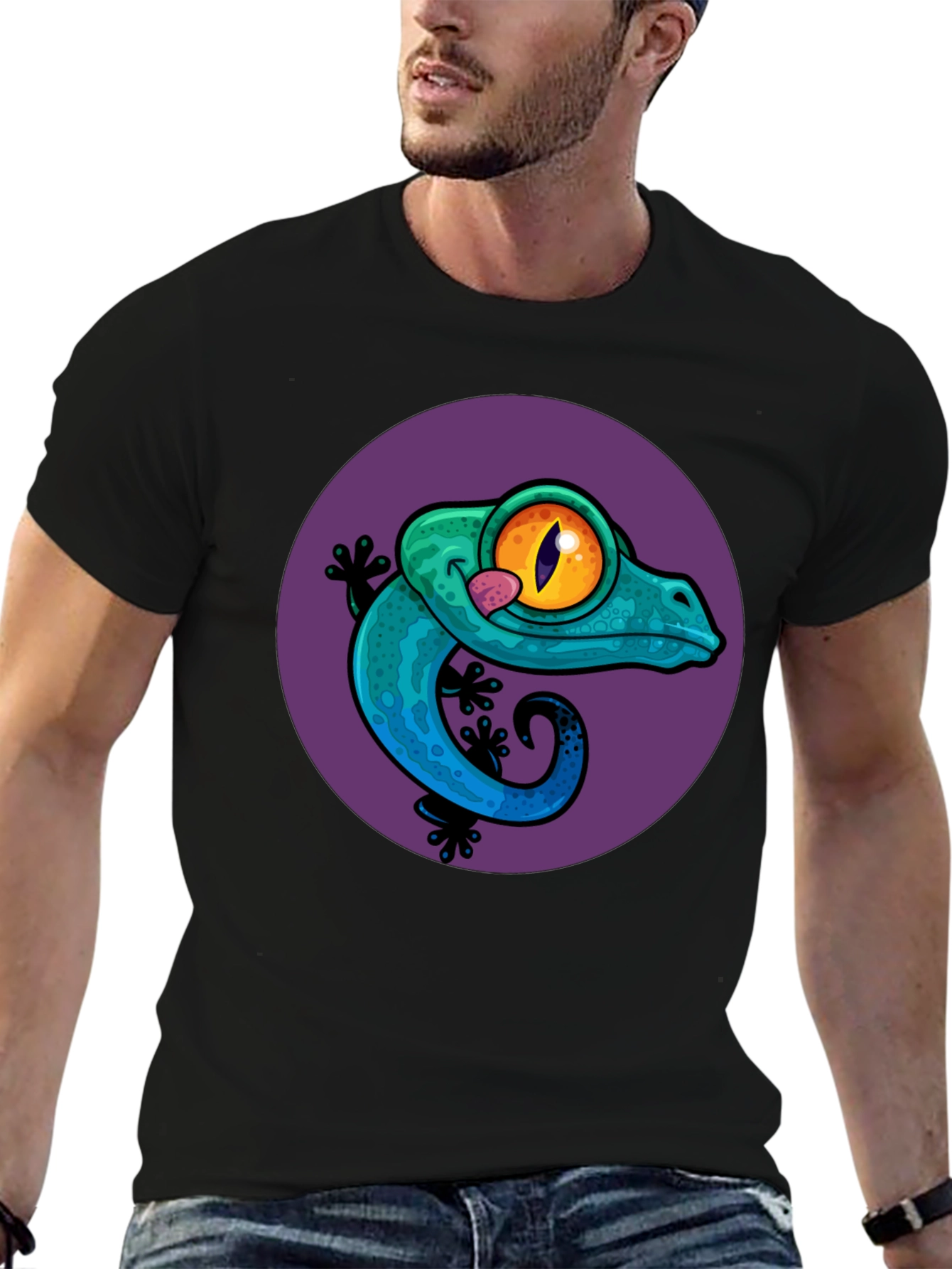 Gecko Graphic Tee - Cool Lizard Design T-Shirt