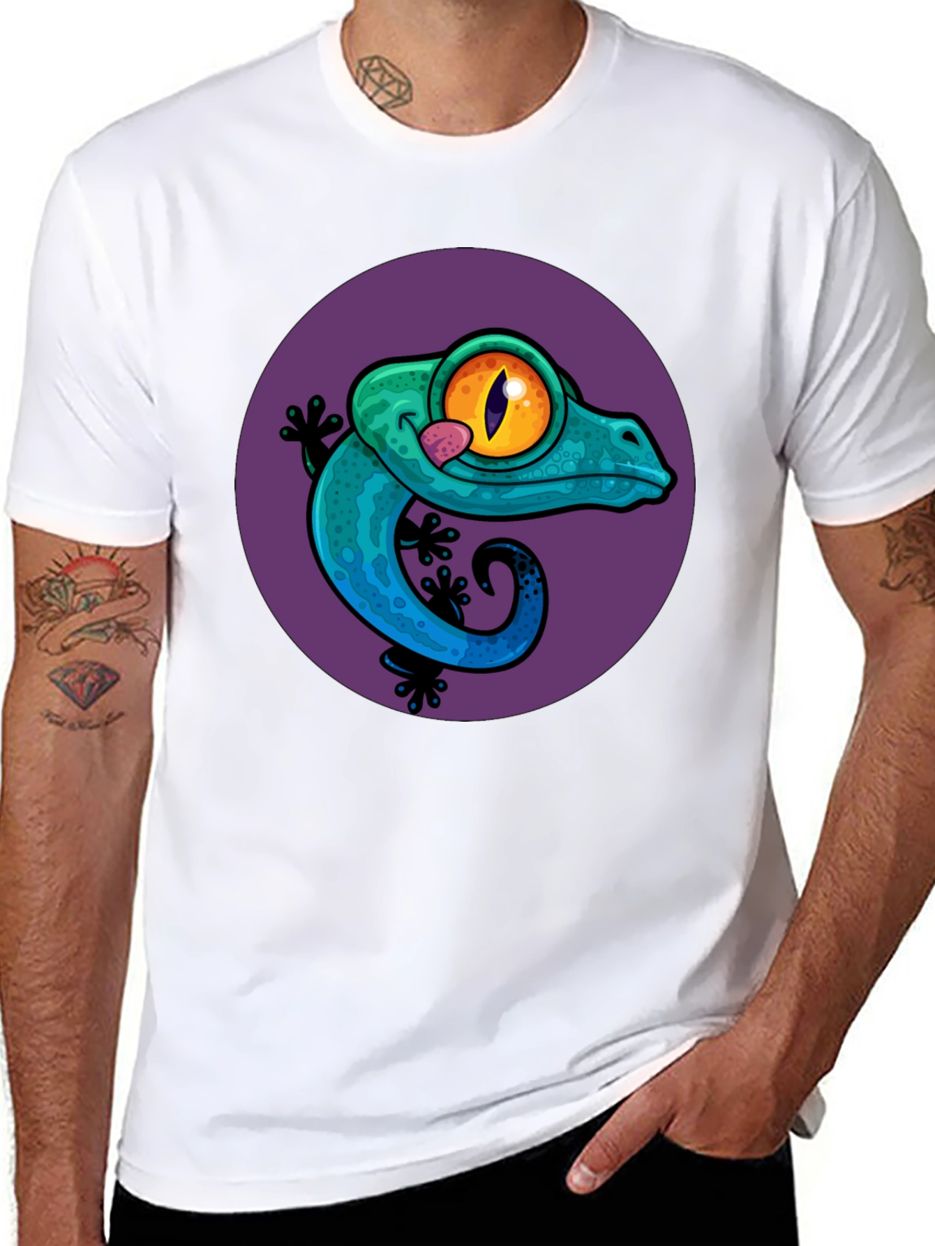 Gecko Graphic Tee - Cool Lizard Design T-Shirt