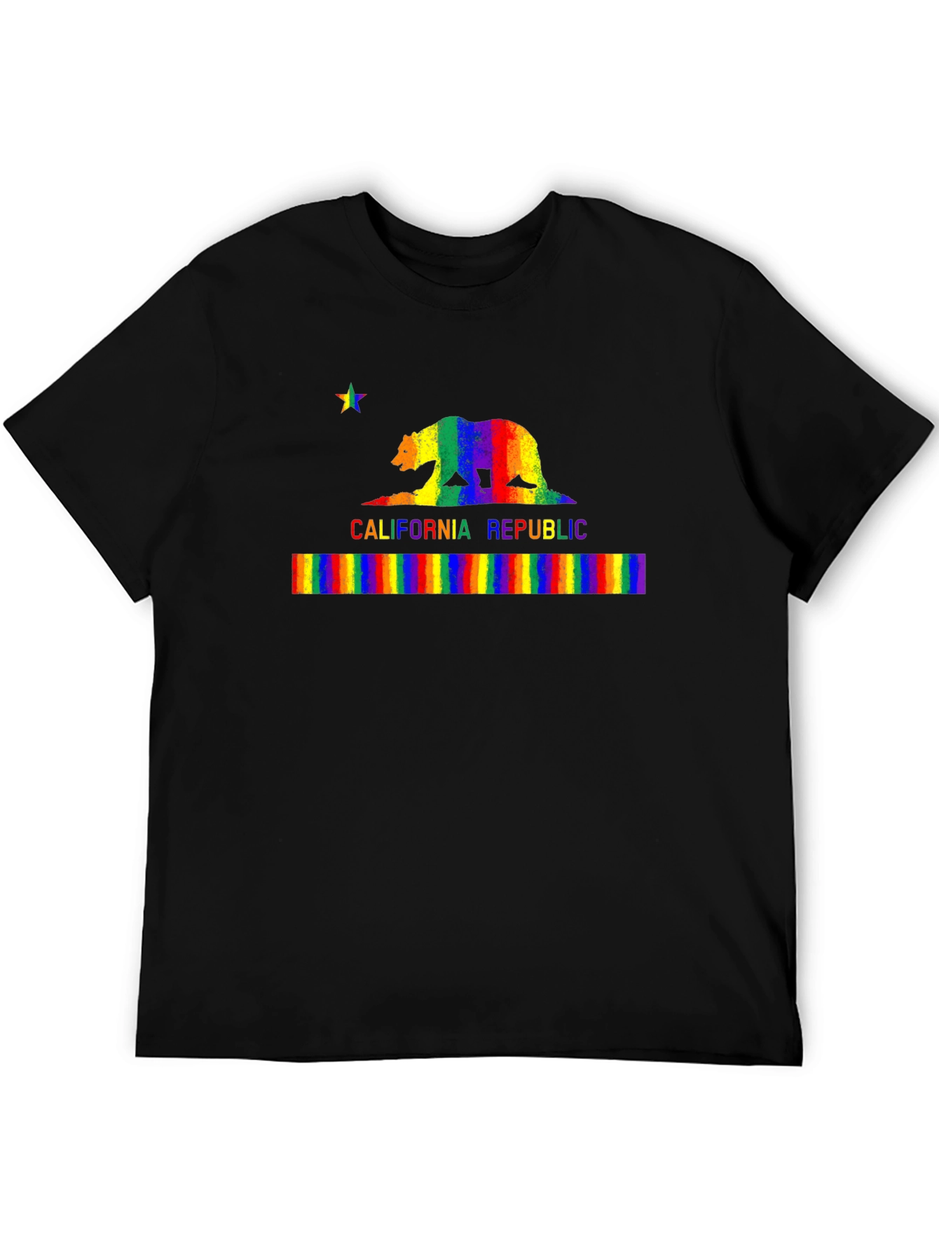 Rainbow California Republic Bear T-Shirt