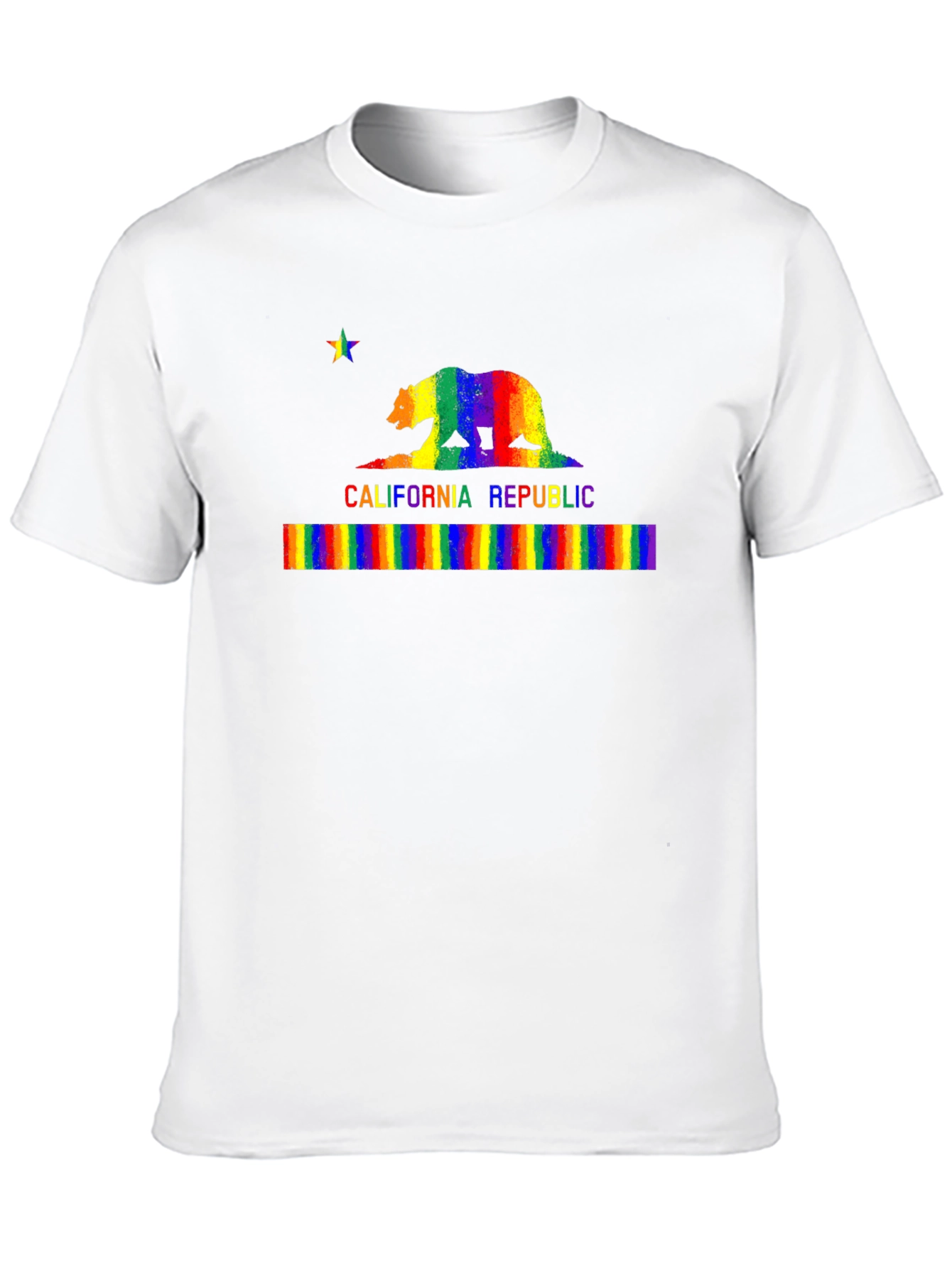 Rainbow California Republic Bear T-Shirt