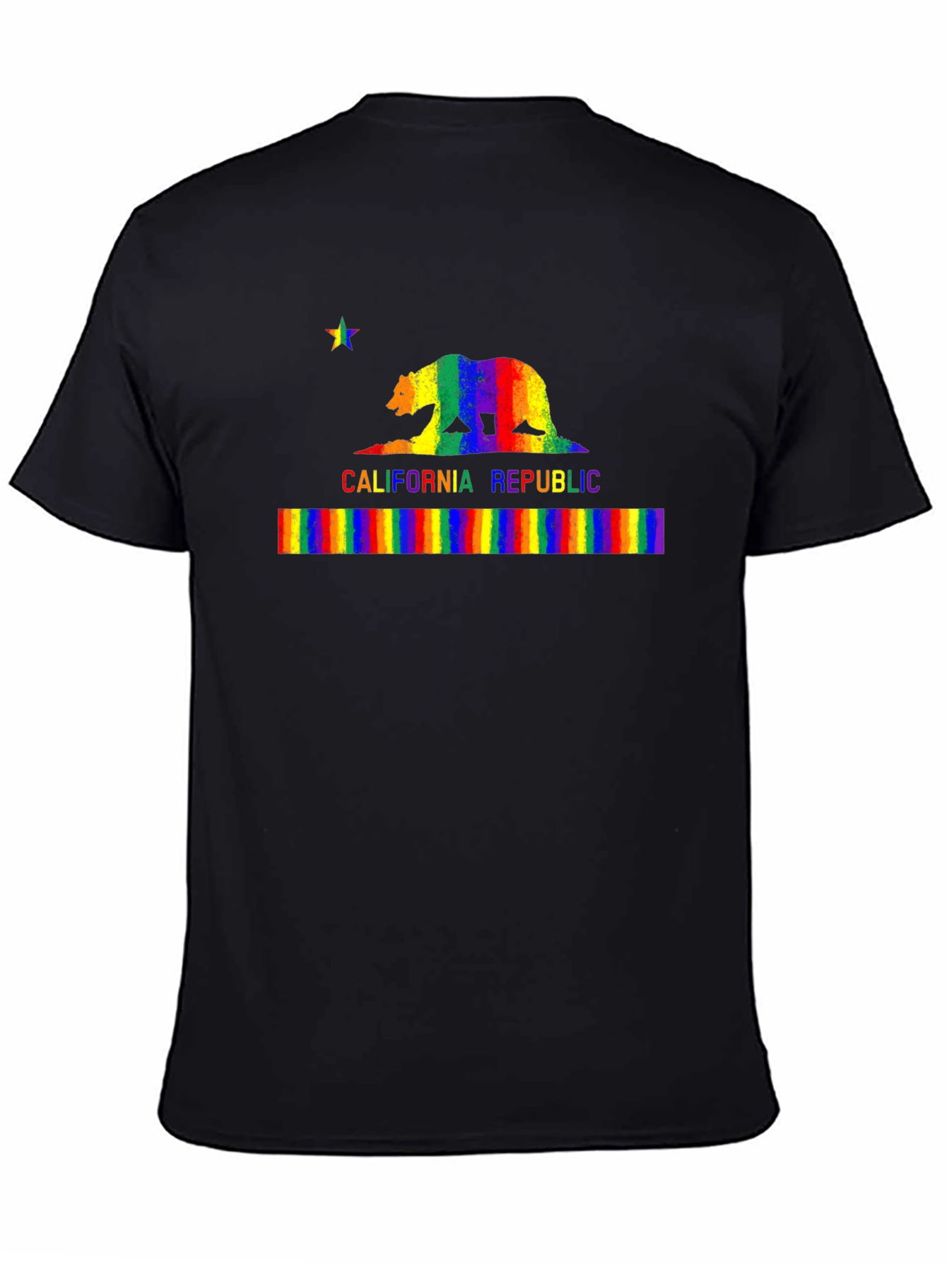 Rainbow California Republic Bear T-Shirt