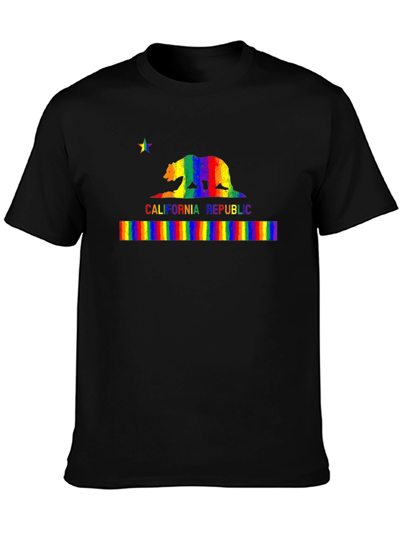 Rainbow California Republic Bear T-Shirt