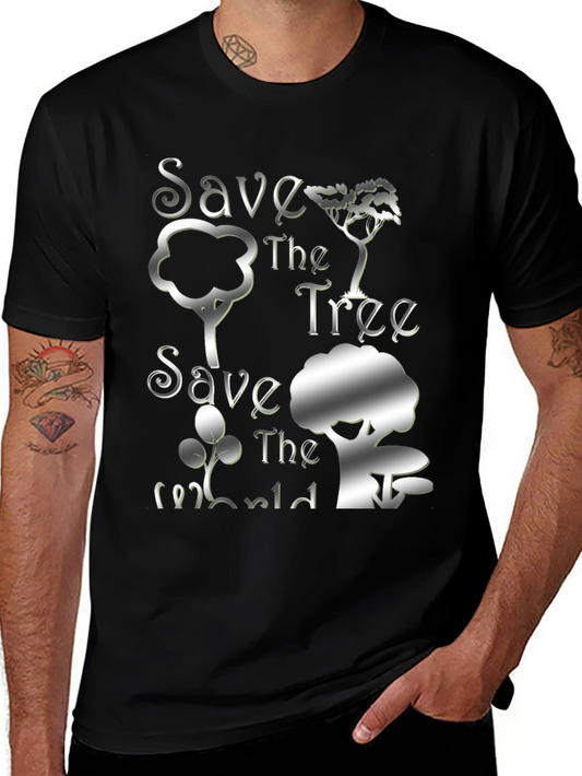 Eco-Friendly Save the Tree Black T-Shirt