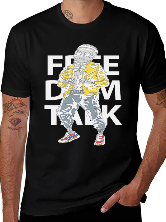 Freedom Talk Skeleton Graphic T-Shirt